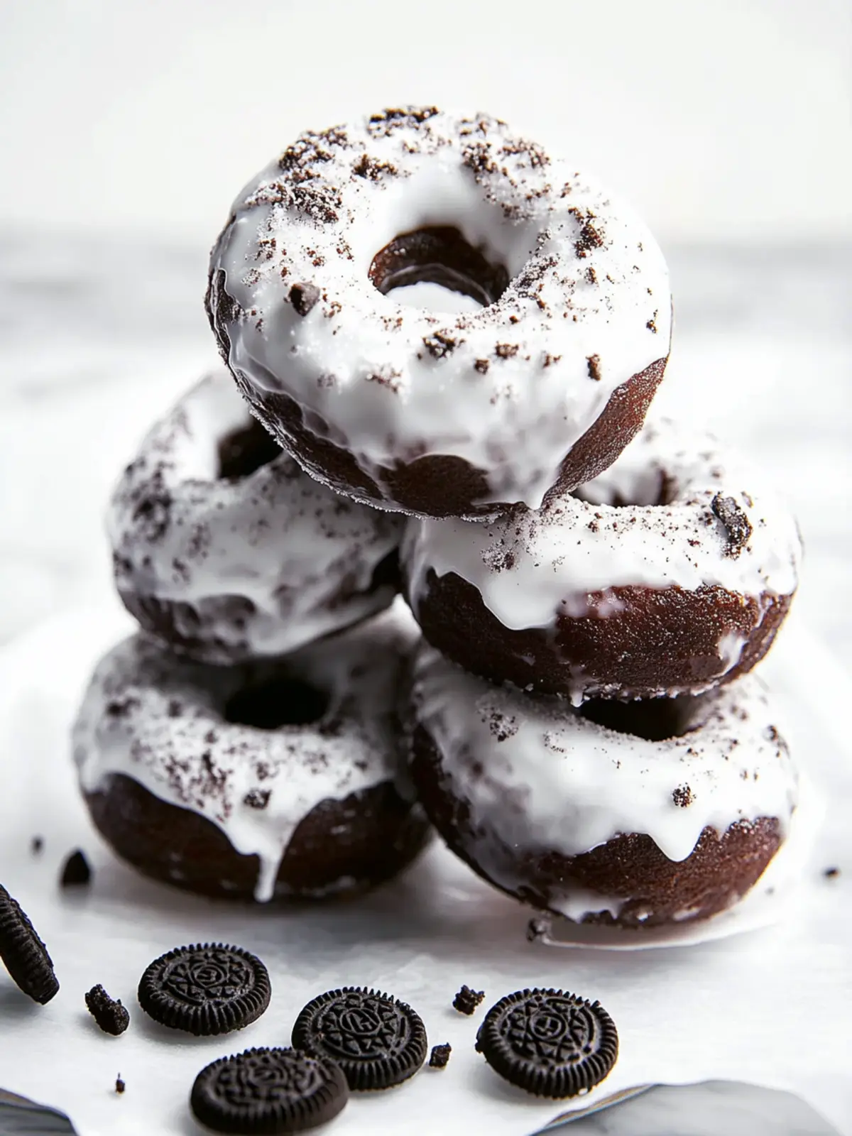 Oreo Donuts: Baked Delights with Creamy Frosting Twist 2 Oreo Donuts