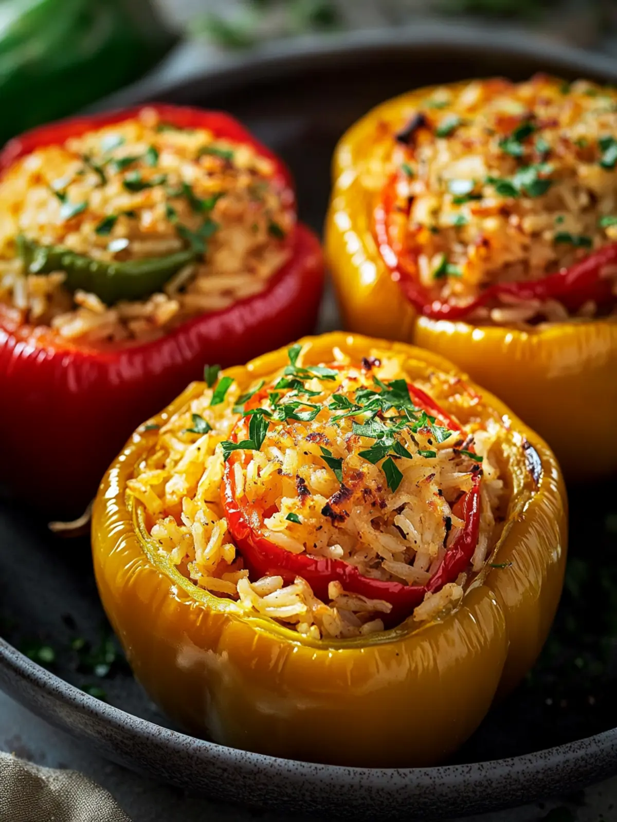 Vibrant Vegetarian Stuffed Bell Peppers with Rice You'll Love 4 Vegetarian Stuffed Bell Peppers with Rice