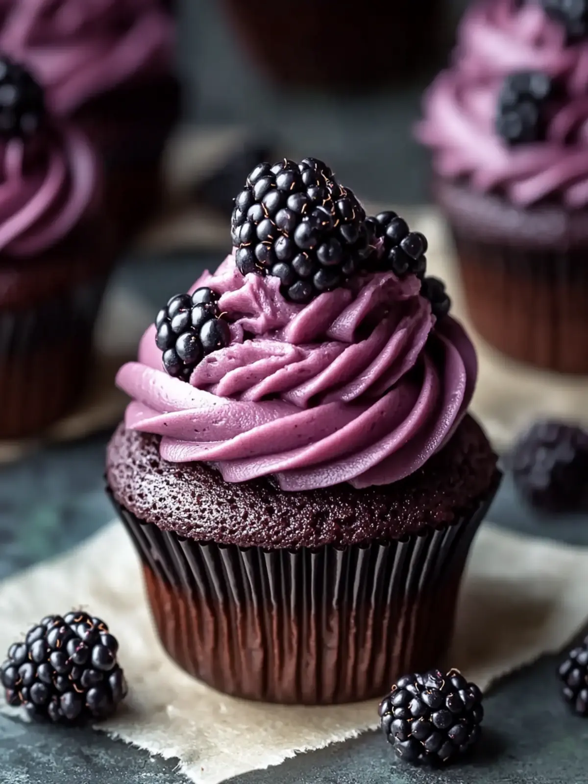 Rich & Fruity Dark Chocolate Blackberry Cupcakes You ll Love 3 Dark Chocolate Blackberry Cupcakes-Rich & Fruity