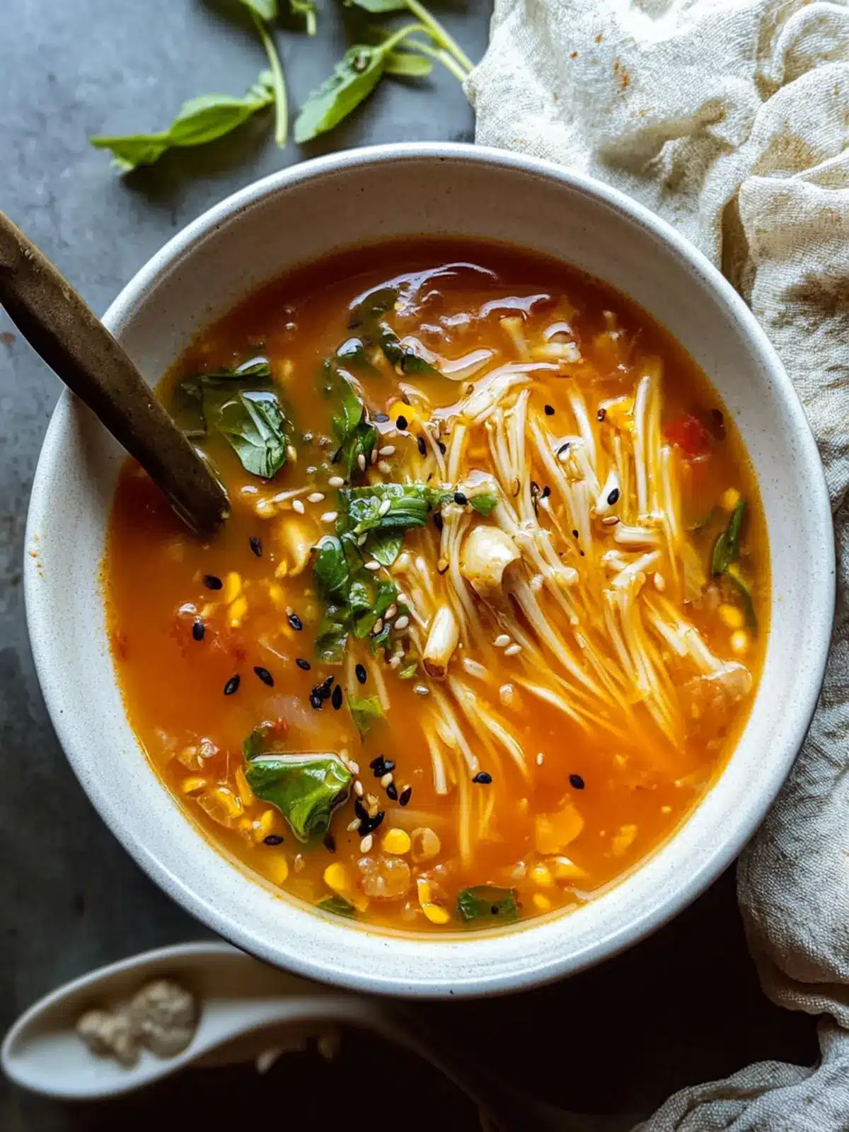 Delicious Tomato Enoki Mushroom Soup for Cozy Nights 3 Tomato Enoki Mushroom Soup