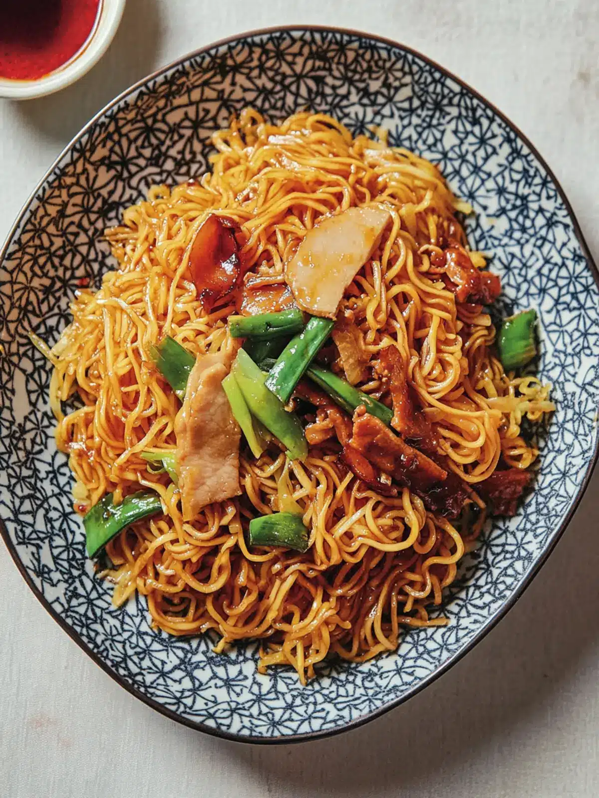 Pan-Fried Noodles in Superior Soy Sauce: Lunar New Year Delight 4 Pan-Fried Noodles in Superior Soy Sauce- Longevity noodles recipe for Lunar New Year