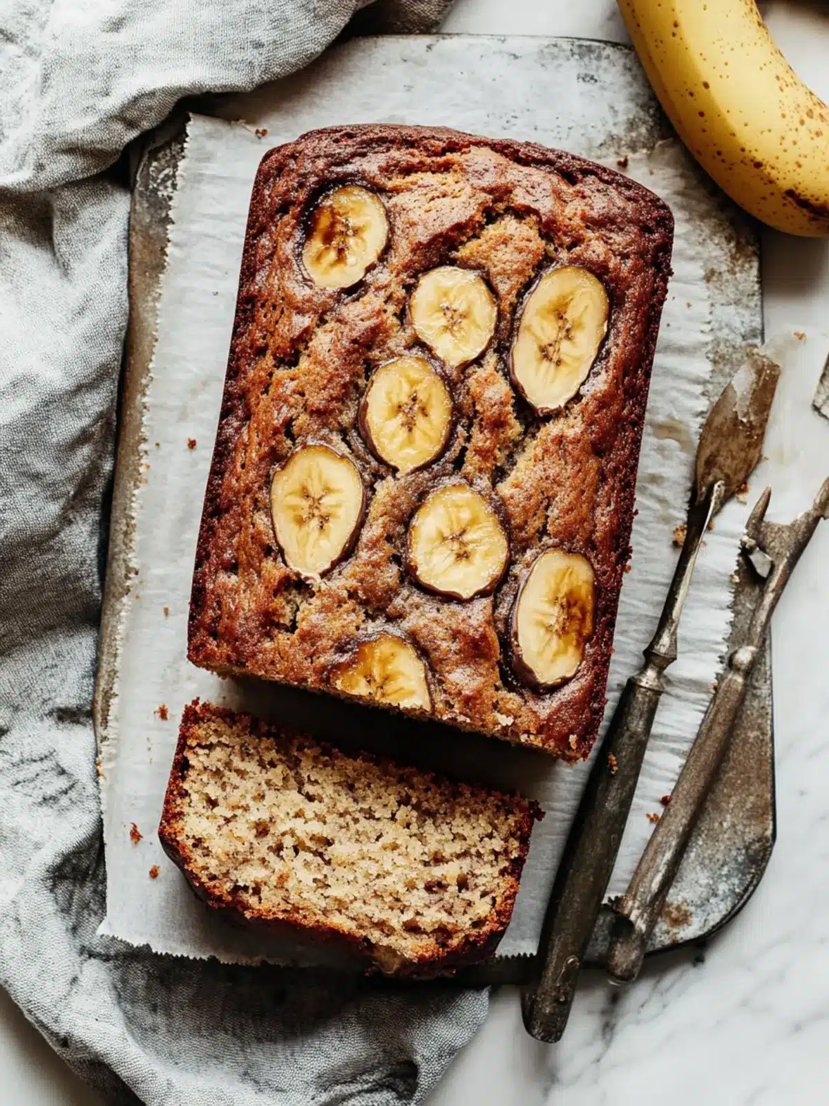 Moist Banana Bread with Maple Mascarpone Magic 3 Banana Bread
