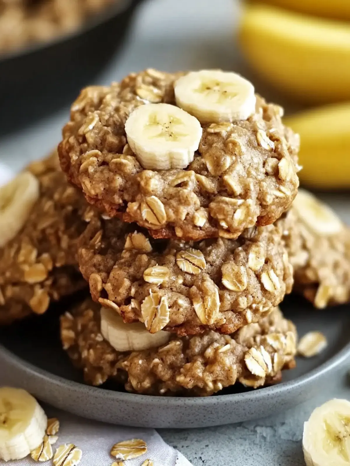 Delicious Healthy Banana Oatmeal Breakfast Cookie Recipe 3 Healthy Banana Oatmeal Breakfast Cookie Recipe