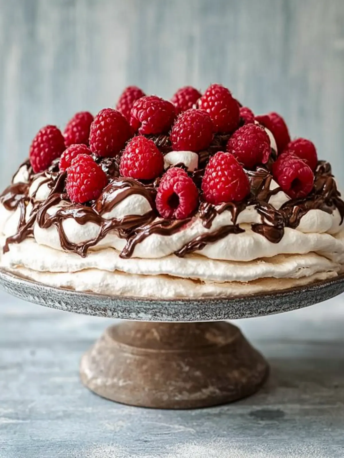 Raspberry and Chocolate Swirl Pavlova That's a Showstopper! 4 Raspberry and Chocolate Swirl Pavlova