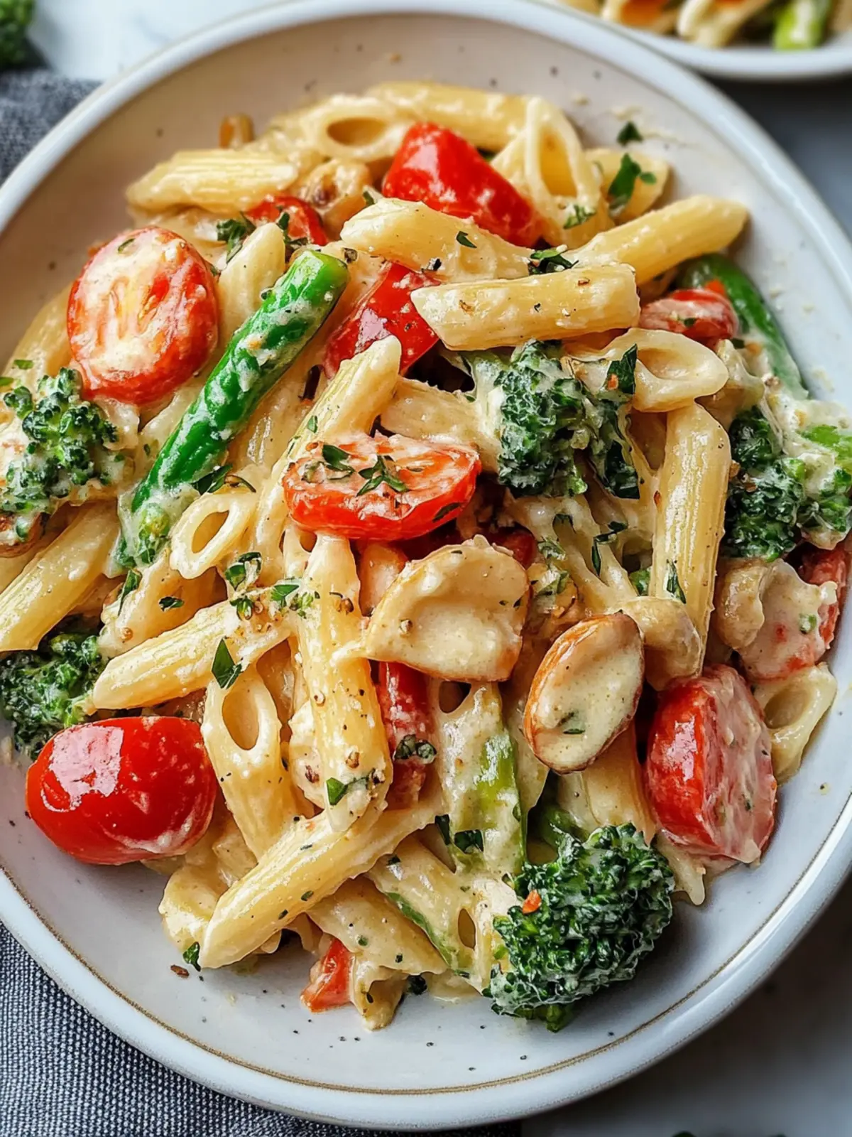 Vegan Pasta Primavera with Creamy Garlic Cashew Sauce Bliss 3 Vegan Pasta Primavera with Creamy Garlic Cashew Sauce
