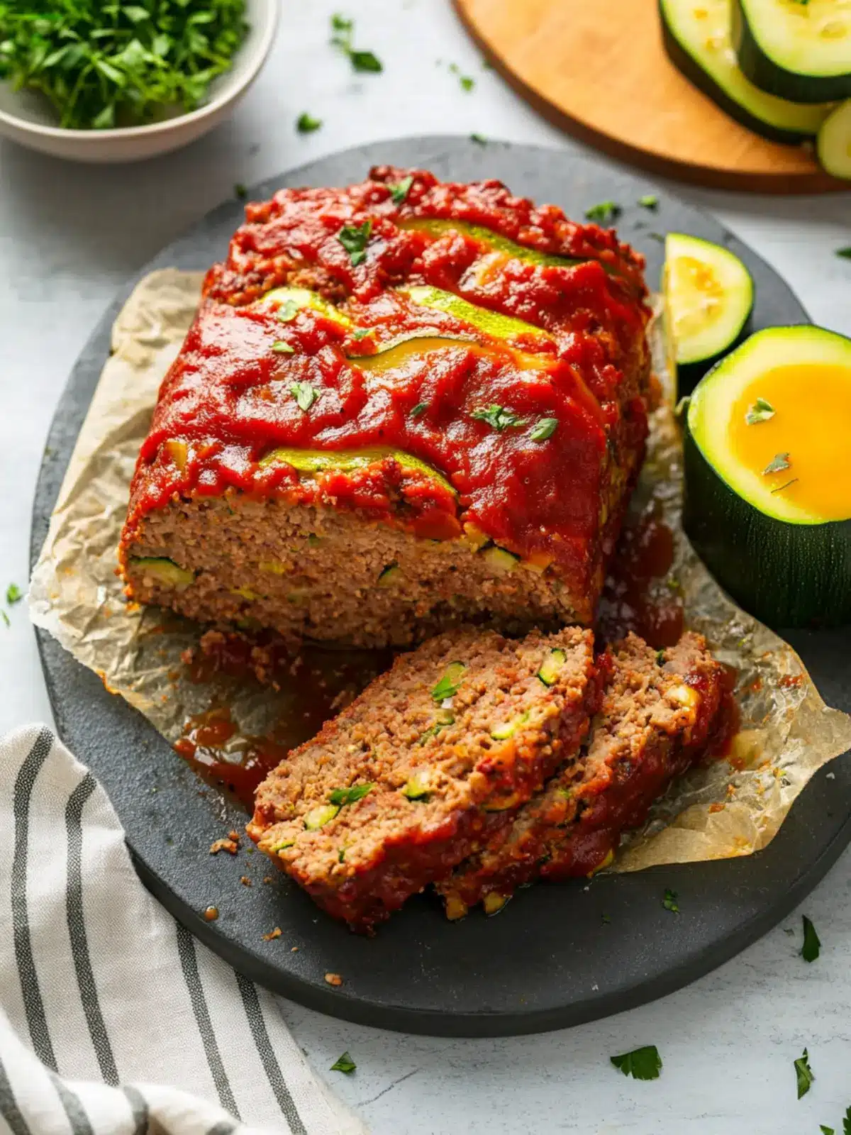 Savory Meatloaf with Zucchini for a Comforting Meal 3 Meatloaf with Zucchini