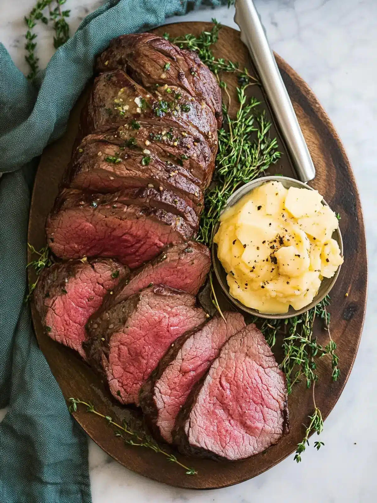 Savory Beef Tenderloin with Irresistible Garlic Butter Sauce 4 Beef Tenderloin (with Garlic Butter Sauce)