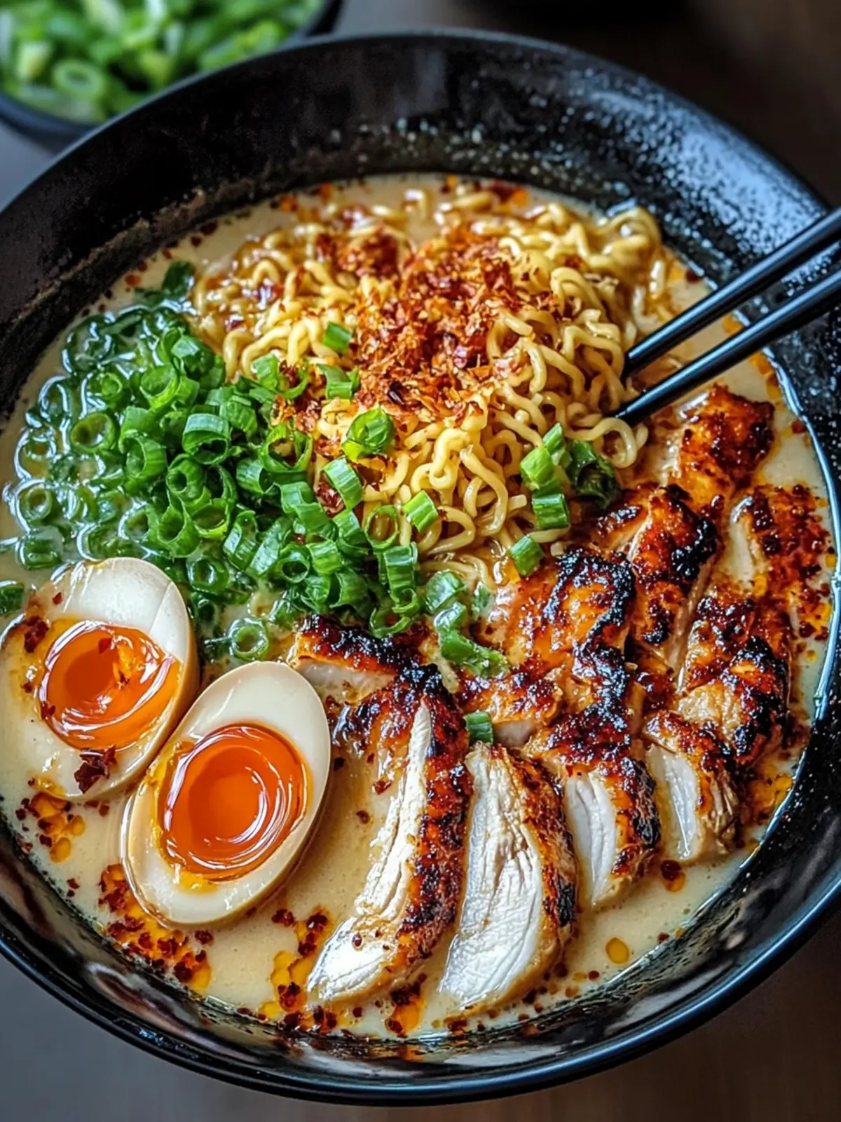 Fiery Chicken Ramen with Creamy Garlic Sauce Your New Comfort Food 2 Fiery Chicken Ramen with Creamy Garlic Sauce