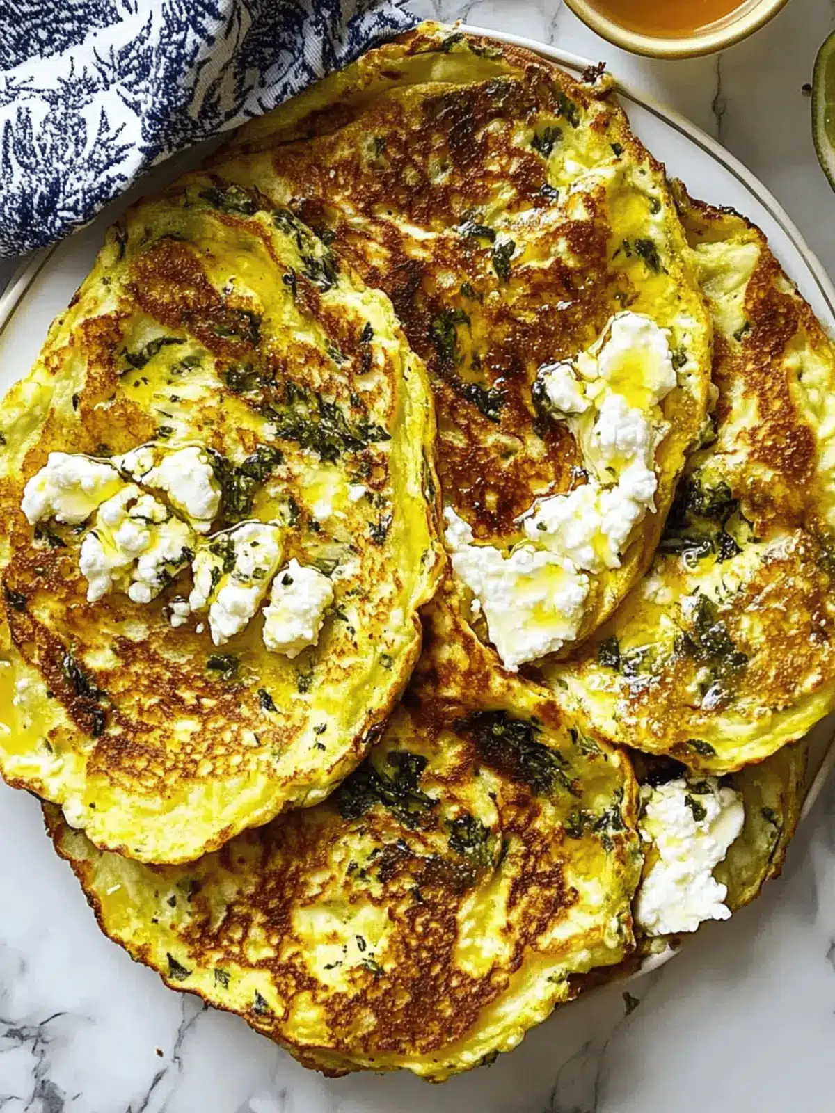 Irresistible Feta and Mozzarella Cachapas with Honey and Lime 4 Feta and mozzarella cachapas with honey and lime