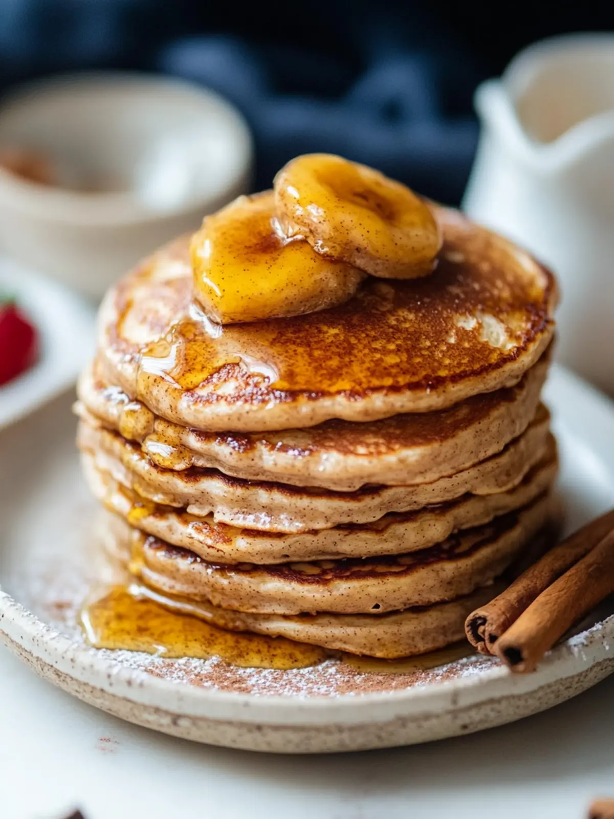 Fluffy Cinnamon Pancakes with Creamy Glaze for Cozy Mornings 4 Cinnamon Pancakes
