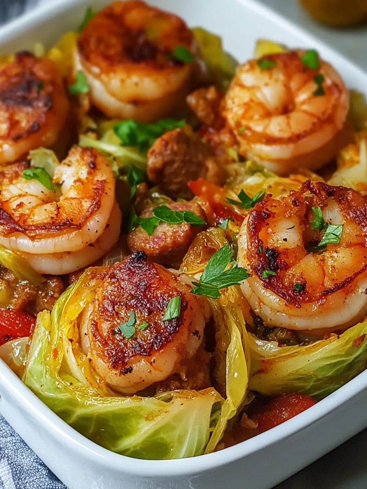Flavor-Packed Keto Cajun Shrimp & Sausage Stuffed Cabbage 2 Keto Cajun Shrimp & Sausage Stuffed Cabbage