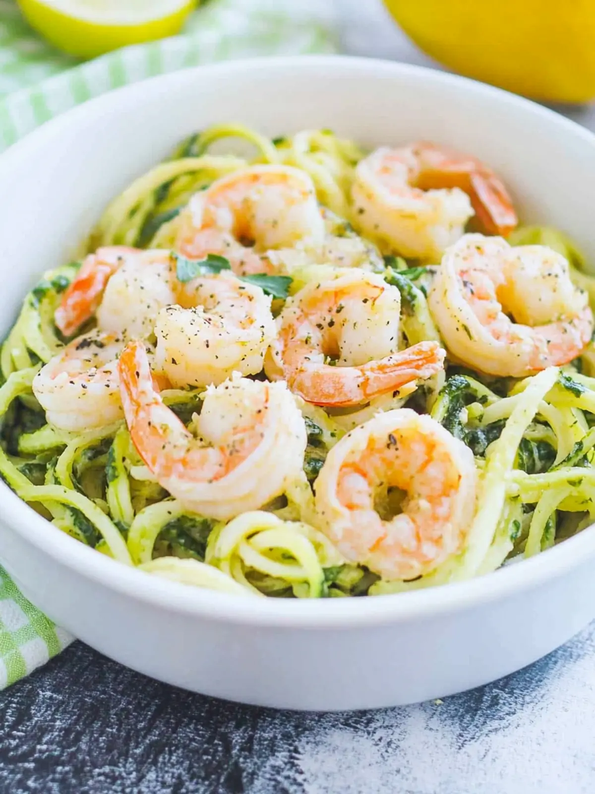 Satisfying Garlic Parmesan Zoodles and Shrimp in 20 Minutes 2 Garlic Parmesan Zoodles and Shrimp