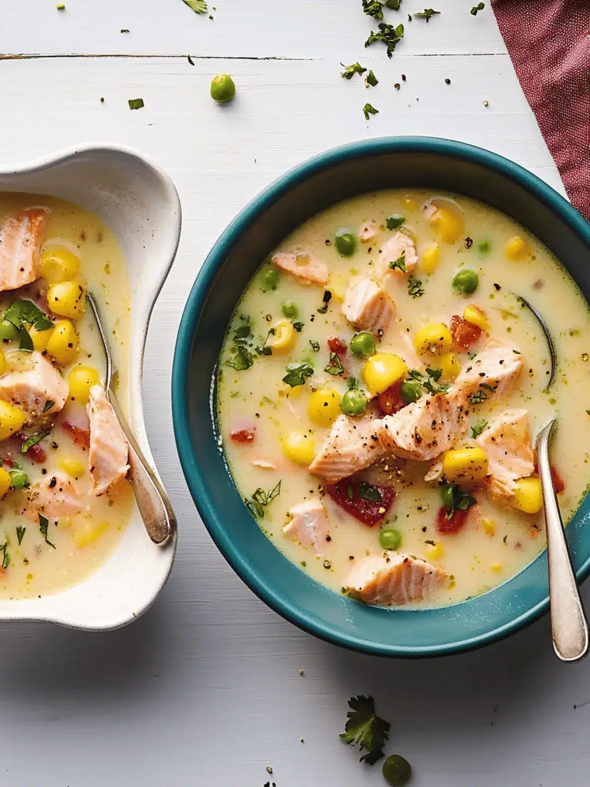 Hearty Salmon Chowder with Corn and a Kick of Jalapeño 4 Salmon Chowder