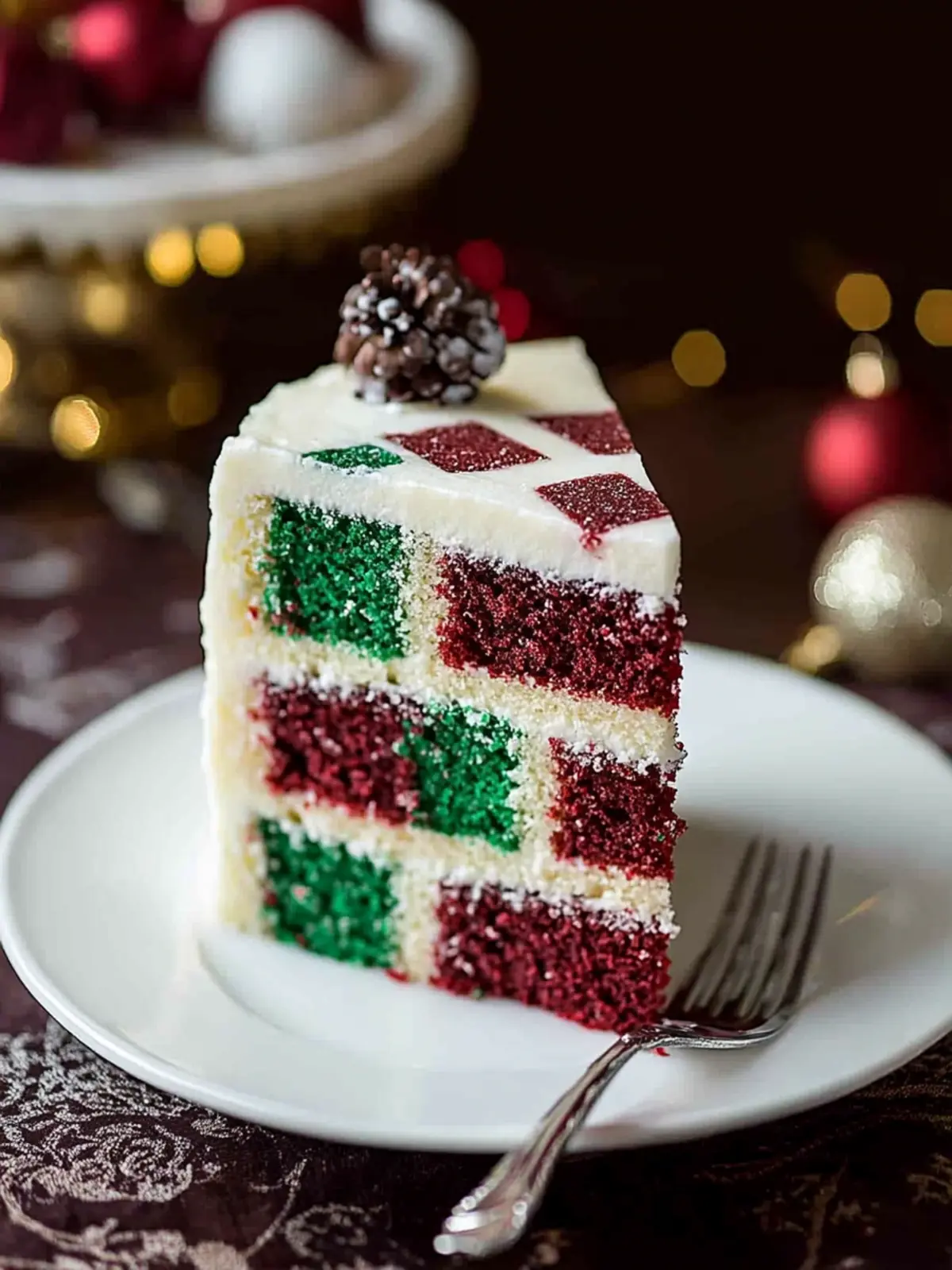 Delicious Christmas Checkerboard Cake for Festive Celebrations 4 Christmas Checkerboard Cake