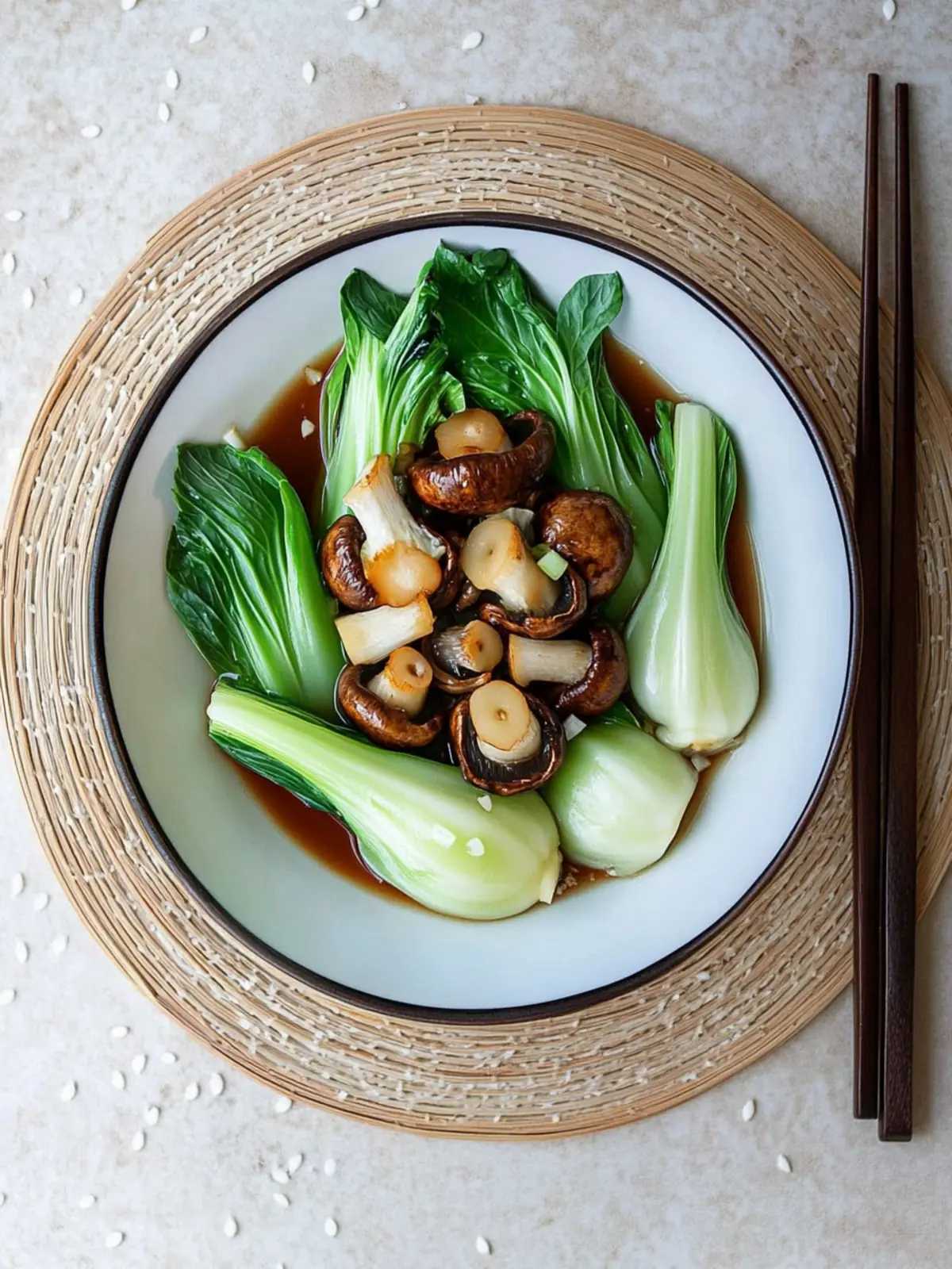 Vegan Braised Chinese Mushrooms and Baby Bok Choy Delight 2 Vegan Braised Chinese Mushrooms and Baby Bok Choy- Vegetarian Chinese New Year menu ideas