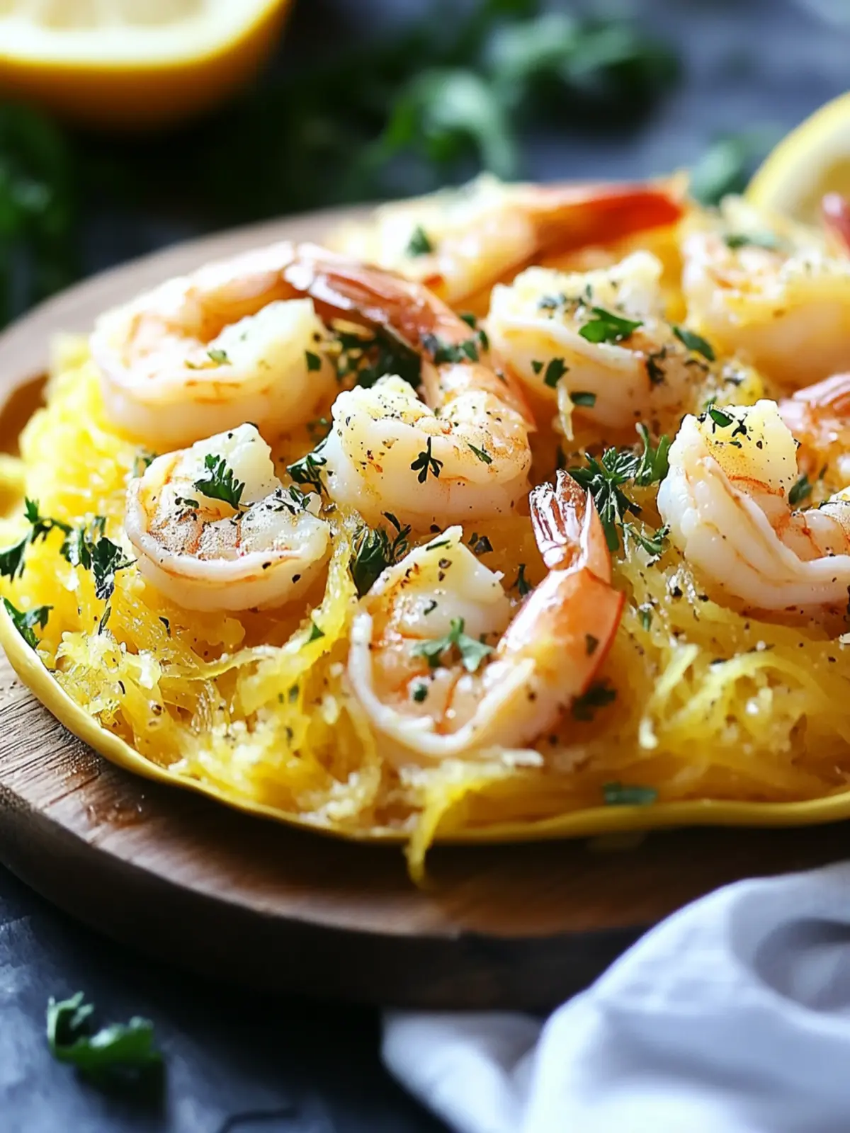 Shrimp Scampi Spaghetti Squash: A Guilt-Free Flavor Feast 2 Shrimp Scampi Spaghetti Squash