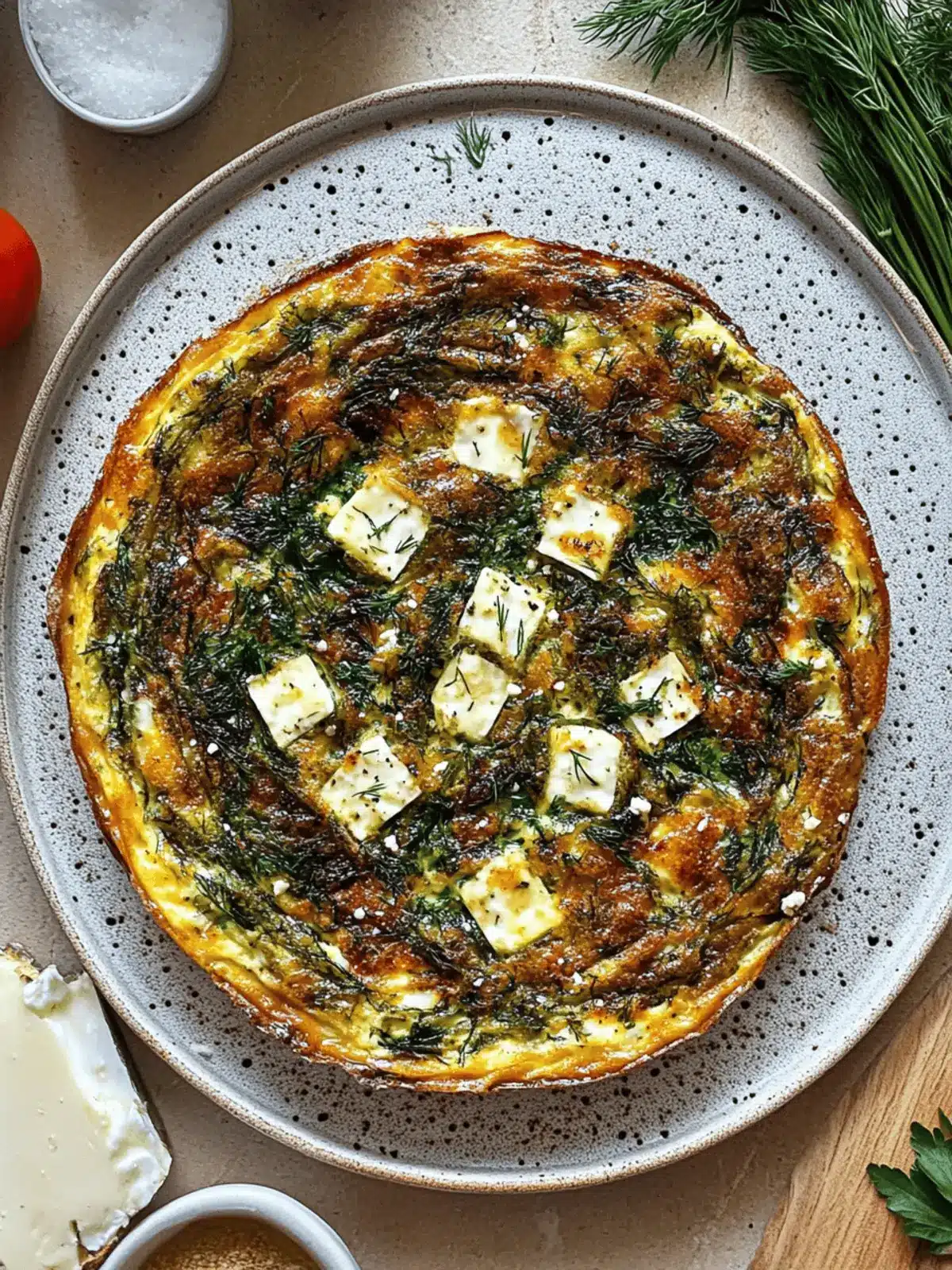 Baked Feta and Dill Frittata for a Flavorful Weekend Brunch 3 Baked feta and dill frittata