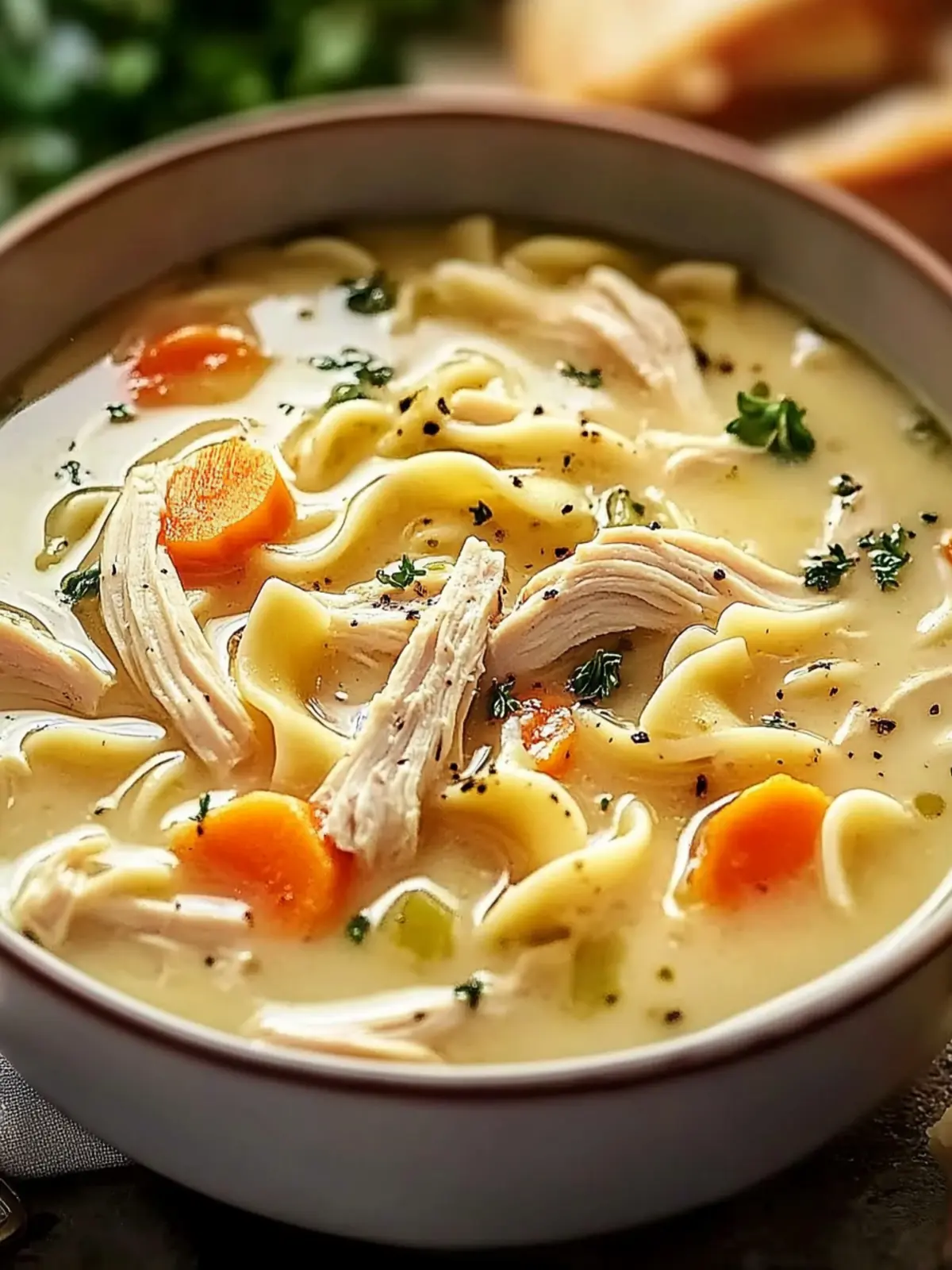 Creamy Chicken Noodle Soup for Cozy Nights in 30 Minutes 4 Creamy Chicken Noodle Soup