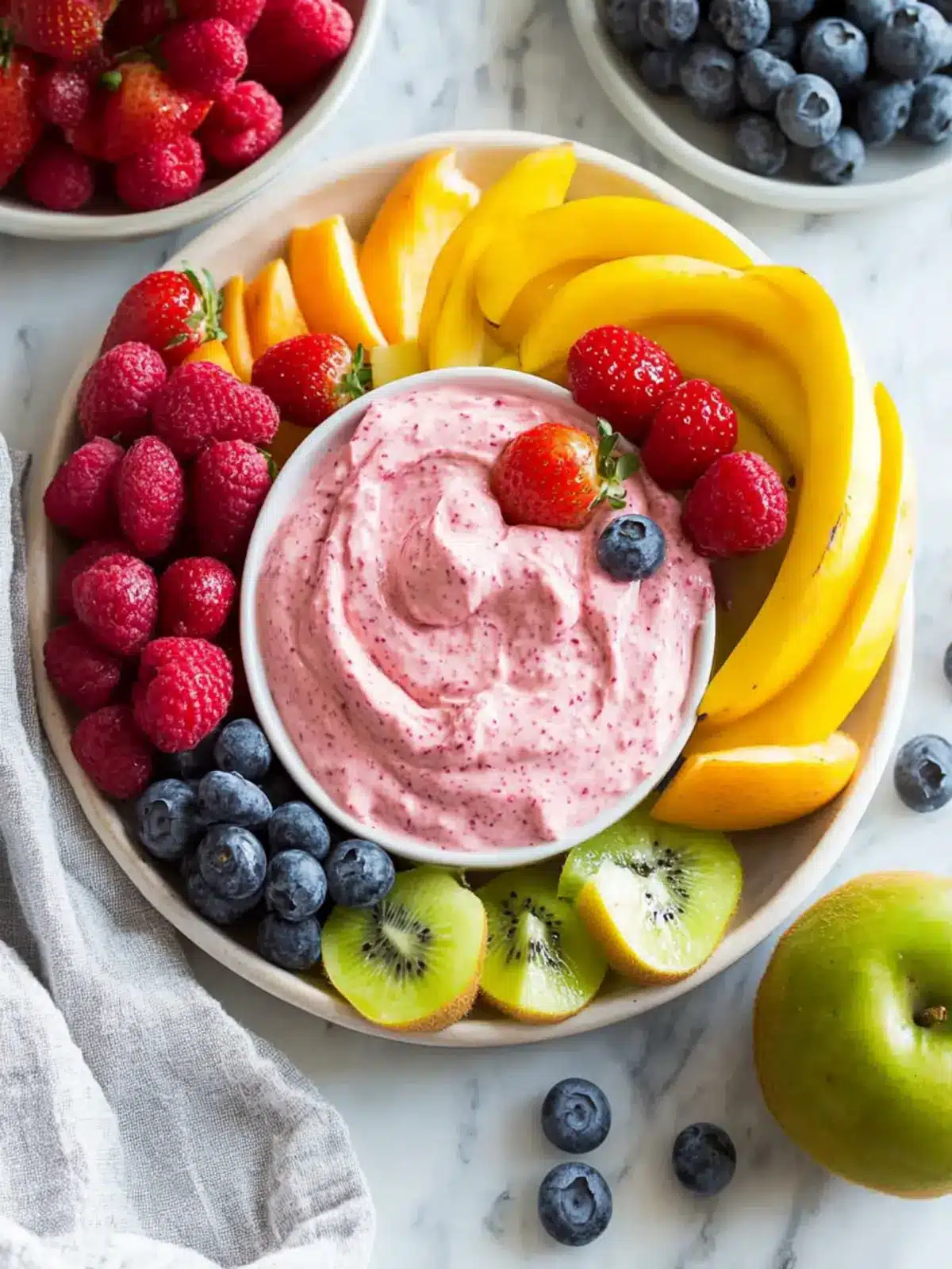 Creamy Easy Fruit Dip (2 Ingredients) for Effortless Parties 2 Easy Fruit Dip (2 Ingredients)