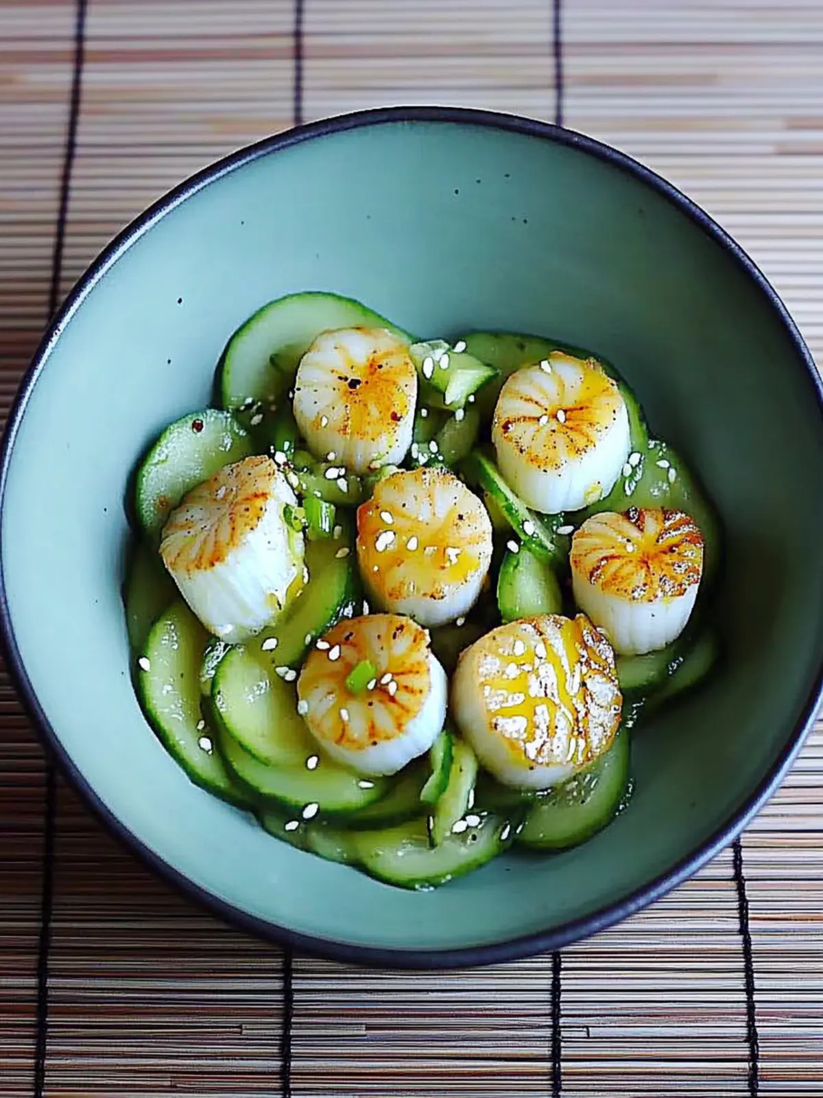 Zesty Ginger Cucumber Salad With Scallops for Summer Freshness 4 Ginger Cucumber Salad With Scallops