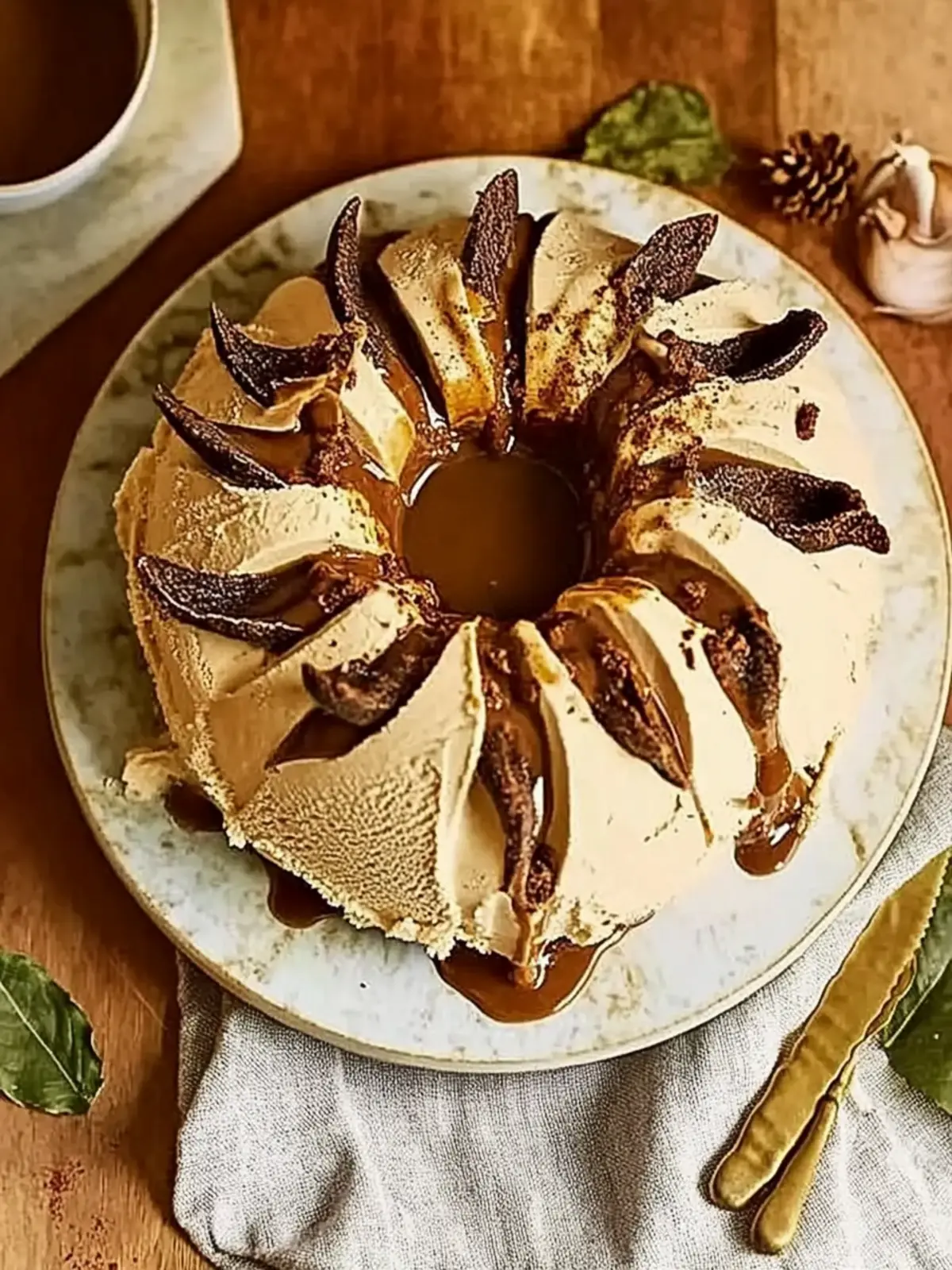 Celebrate with Coffee & Irish Cream Semifreddo Wreath Bliss 4 Coffee & Irish cream semifreddo wreath- Festive dessert recipes for New Year