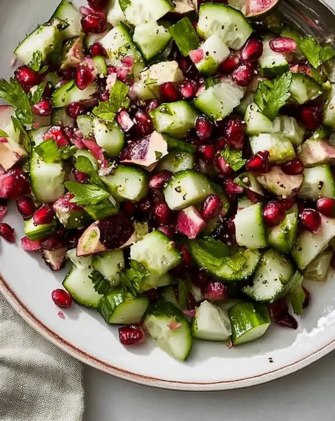 Crisp Cucumber Pomegranate Salad for Vibrant Holiday Feasts 2 Cucumber Pomegranate Salad