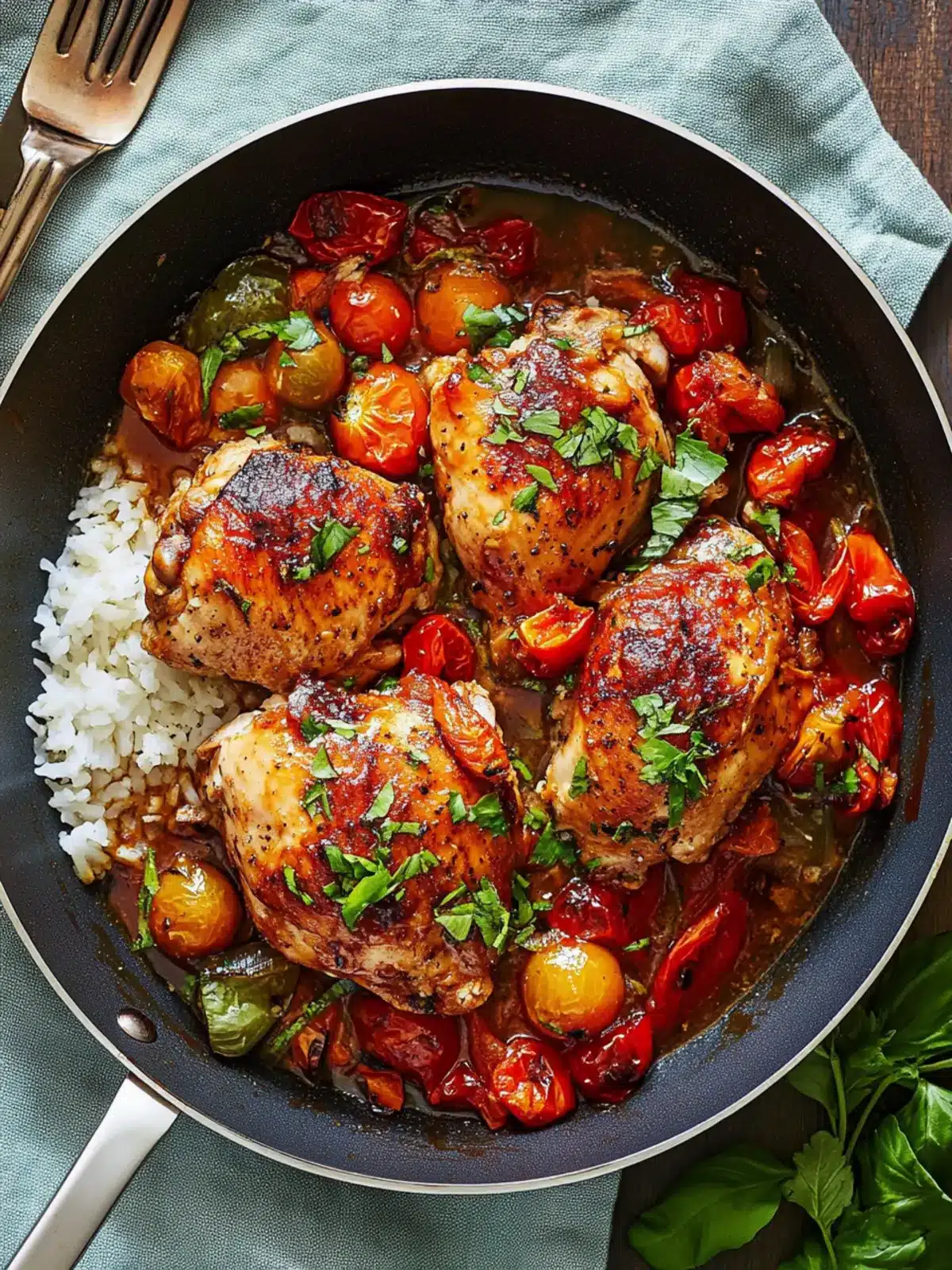 One-Pan Braised Chicken with Soy Sauce and Tomatoes Made Easy 4 One-Pan Braised Chicken with Soy Sauce and Tomatoes