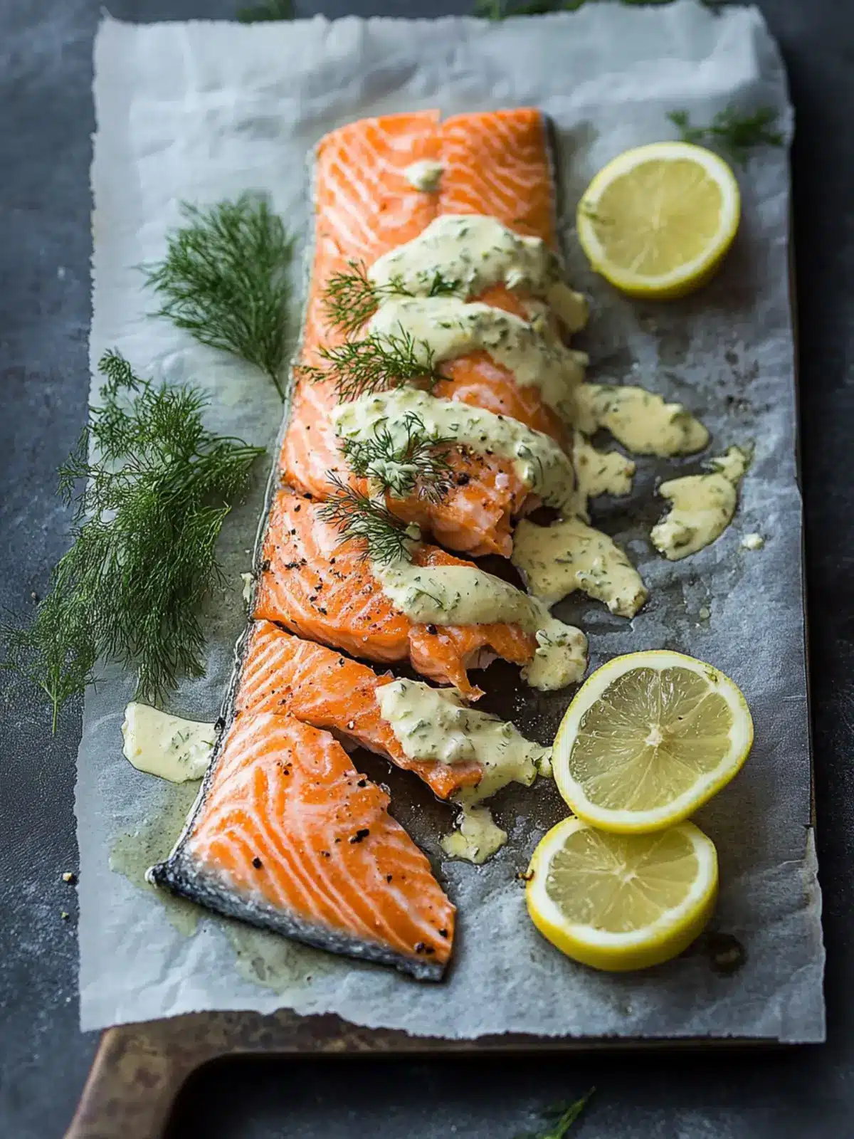 Irresistibly Tender Slow Roasted Salmon with Mustard Sauce 2 Slow Roasted Salmon