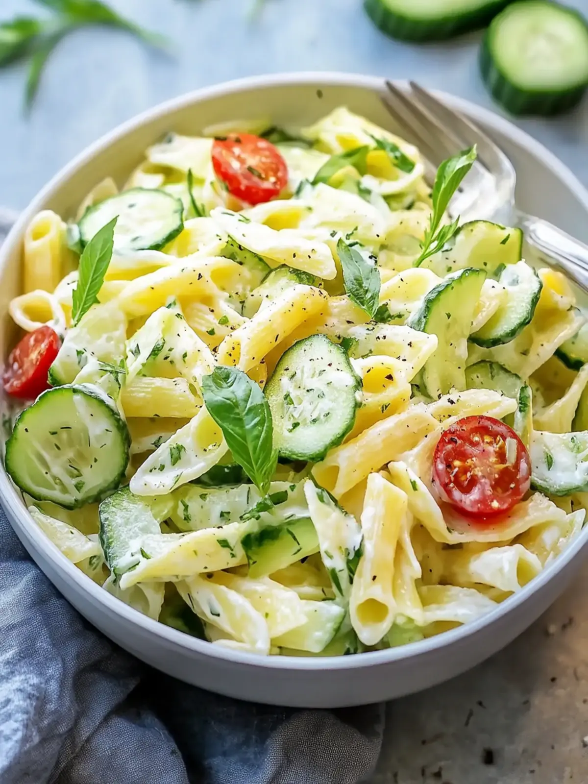 Delicious Healthy Cucumber Pasta Salad for Summer Bliss 2 Healthy Cucumber Pasta Salad