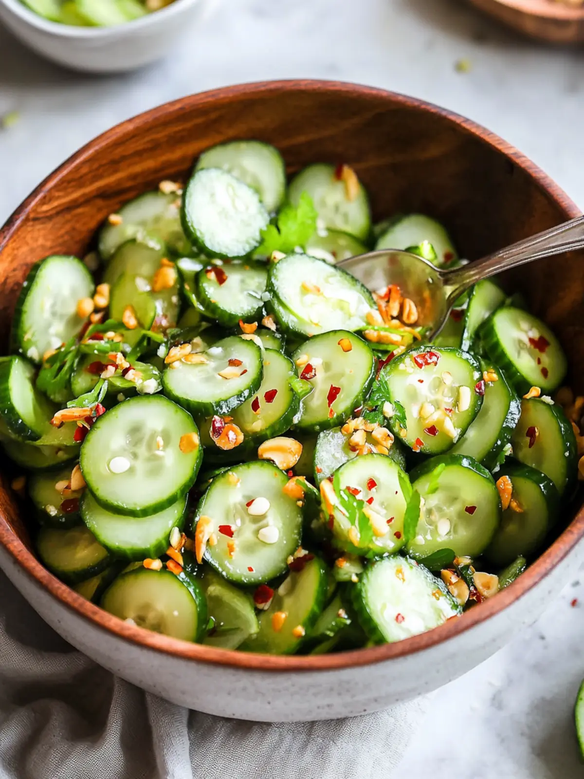 Crispy Asian Cucumber Salad with Sweet Peanuts Sensation 2 Asian Cucumber Salad