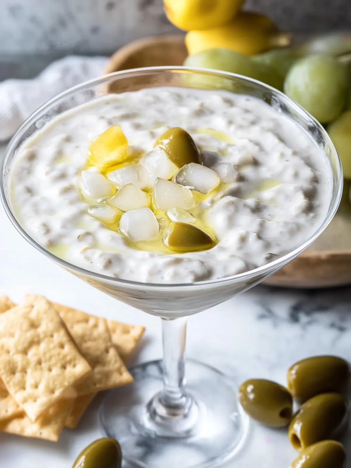 Indulge Guilt-Free with Dirty Martini Dip That Dazzles 4 Dirty Martini Dip
