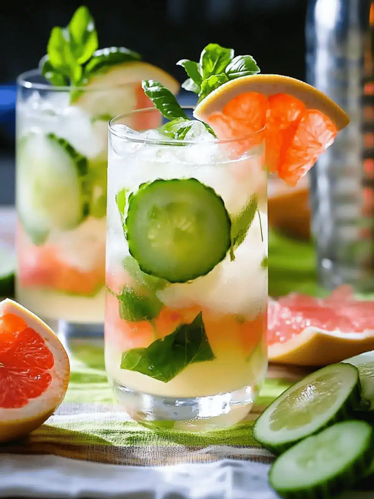 Cucumber Grapefruit Basil Mojito for a Refreshing Twist 2 Cucumber Grapefruit Basil Mojito