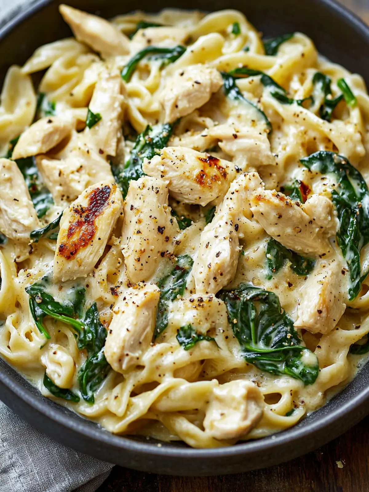 Creamy Chicken Spinach Pasta Recipe for Your Cozy Nights 4 Creamy Chicken Spinach Pasta Recipe
