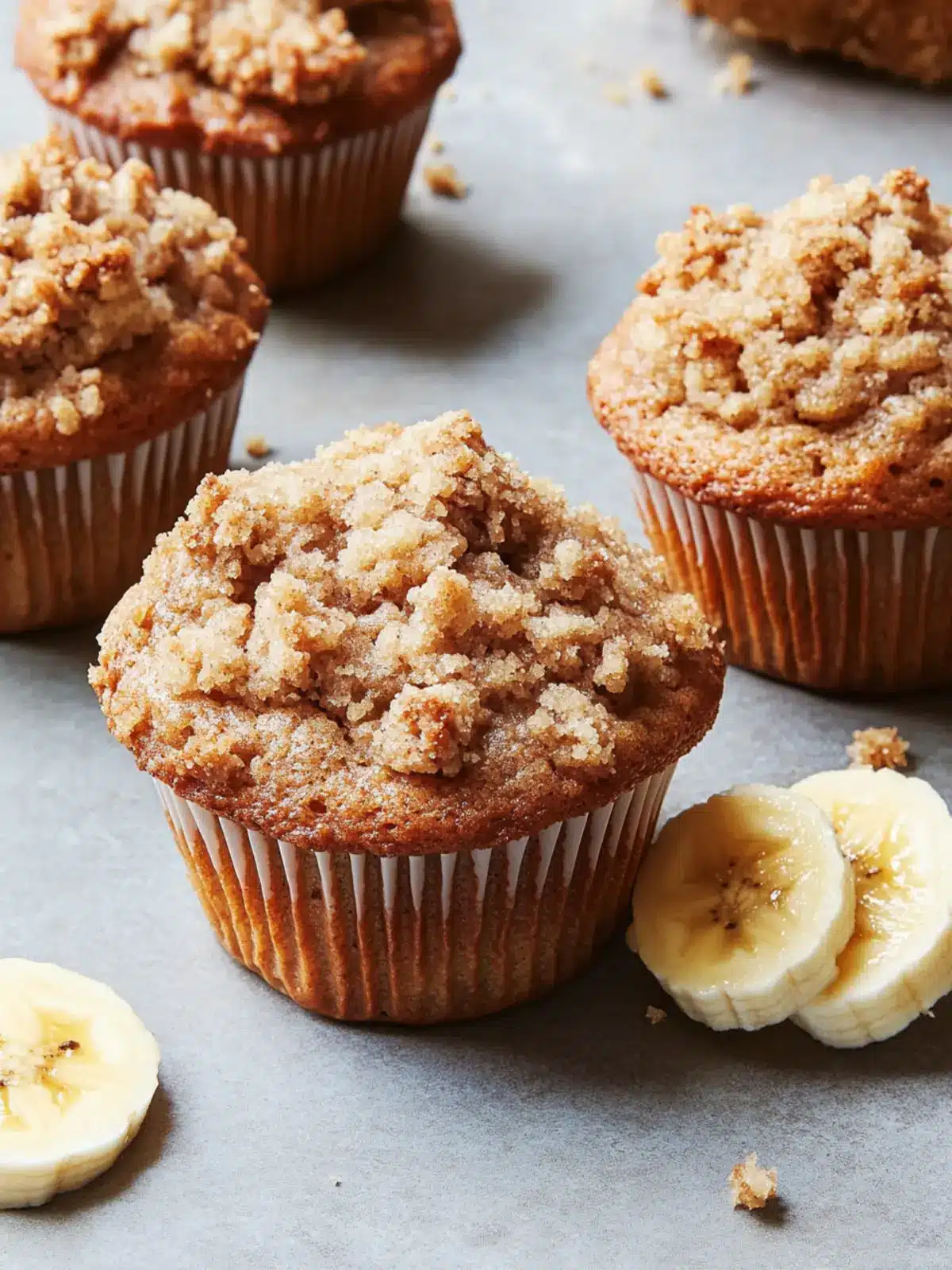 Irresistibly Soft Banana Muffins With Brown Sugar Streusel 2 Banana Muffins With Brown Sugar Streusel