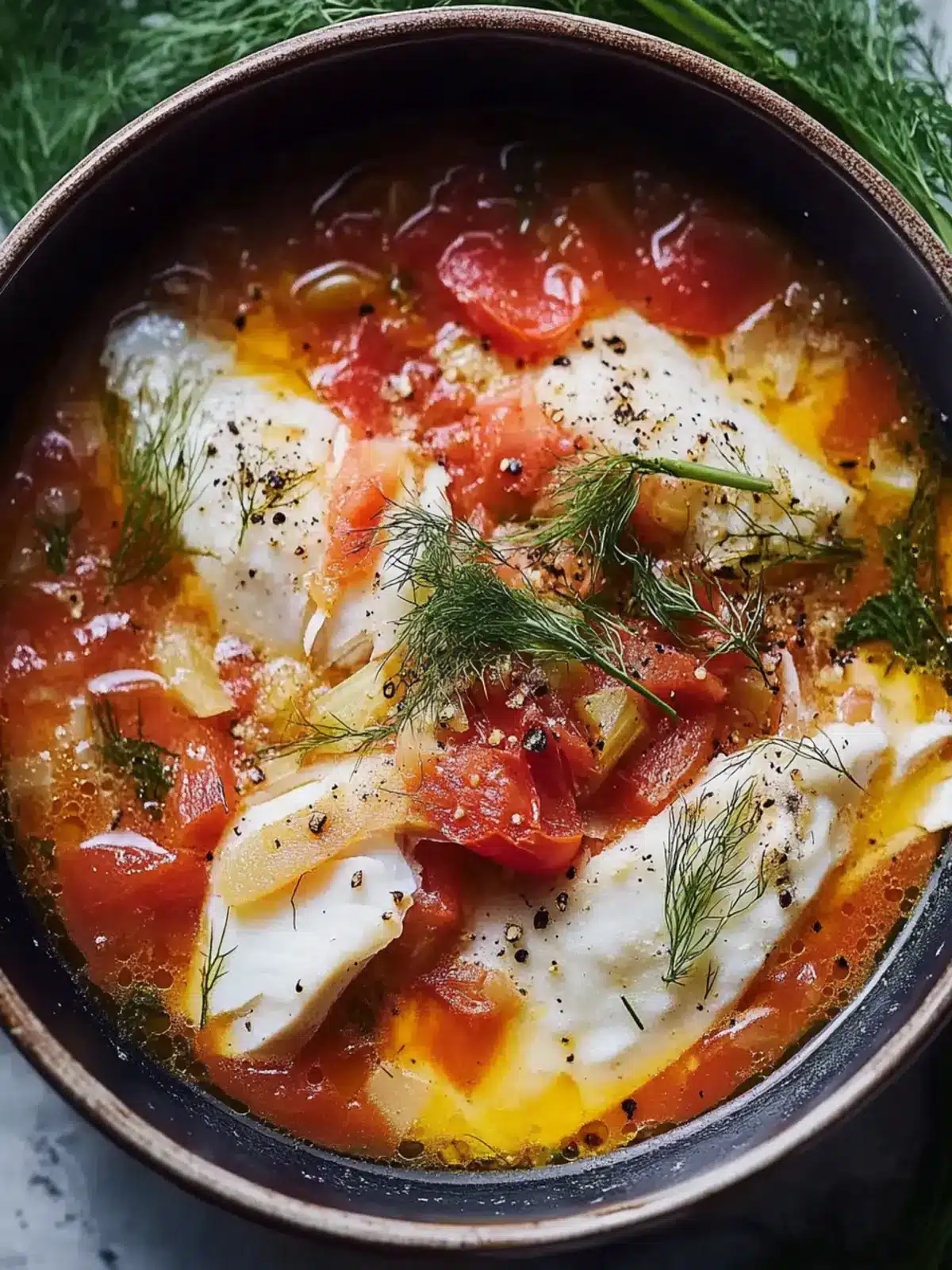Poached Fish in Buttery Tomato-Fennel Broth for Cozy Nights 4 Poached Fish in a Buttery Tomato-Fennel Broth