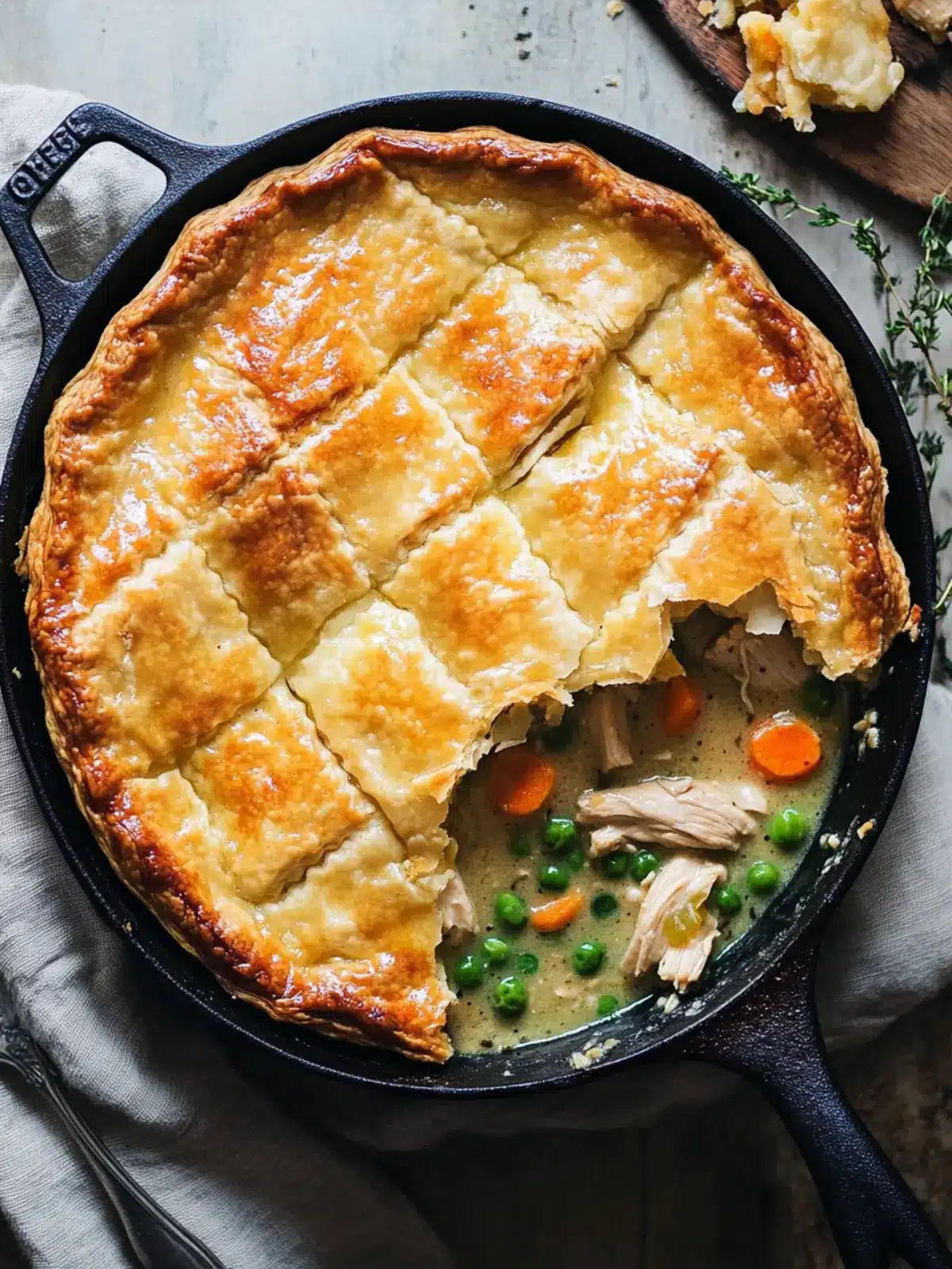 Skillet Chicken Pot Pie: Cozy Comfort in Every Bite 2 Skillet Chicken Pot Pie