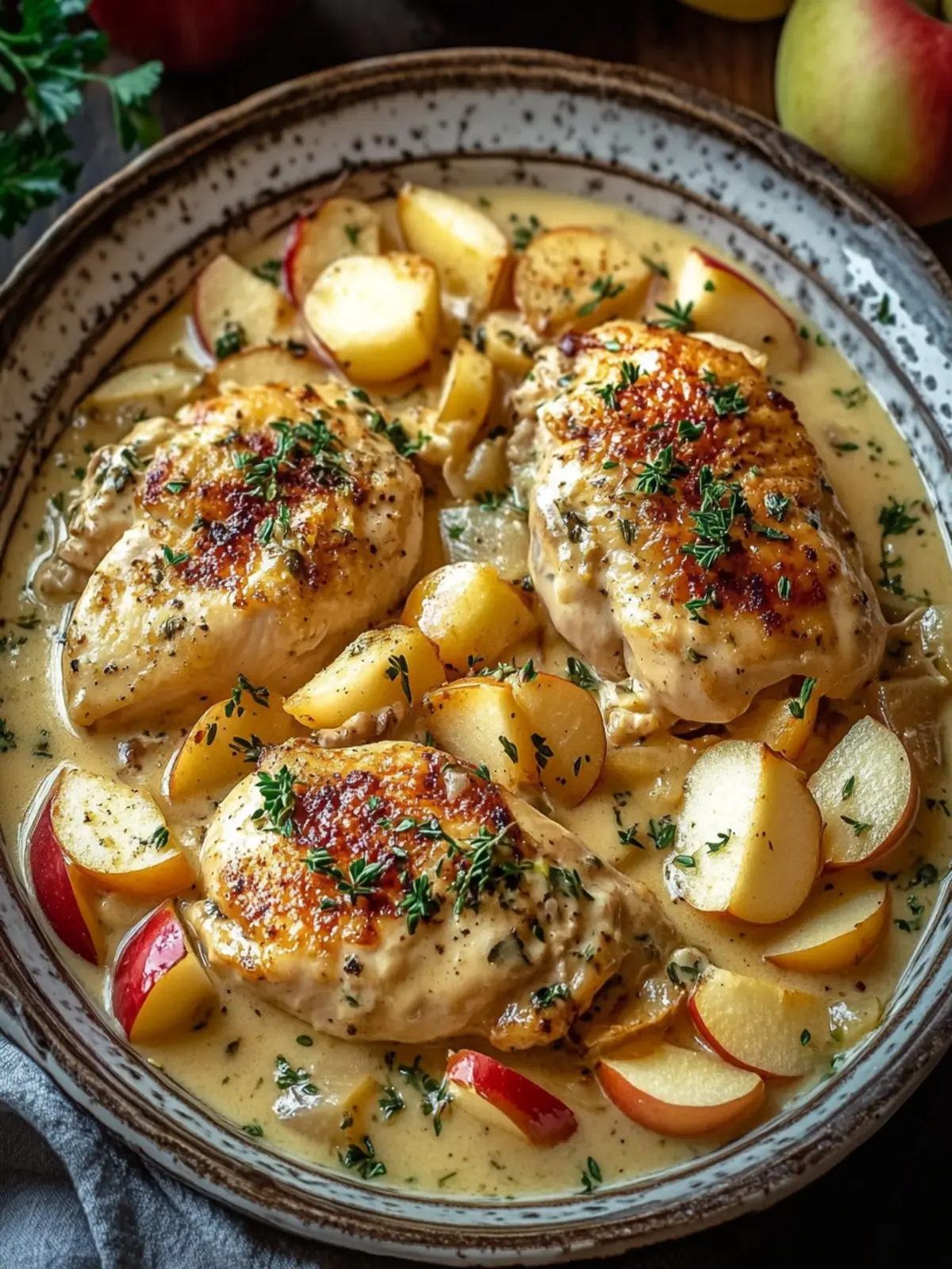 Creamy Chicken Normandy with Apples and Herbs for Cozy Dinners 3 Creamy Chicken Normandy with Apples and Herbs