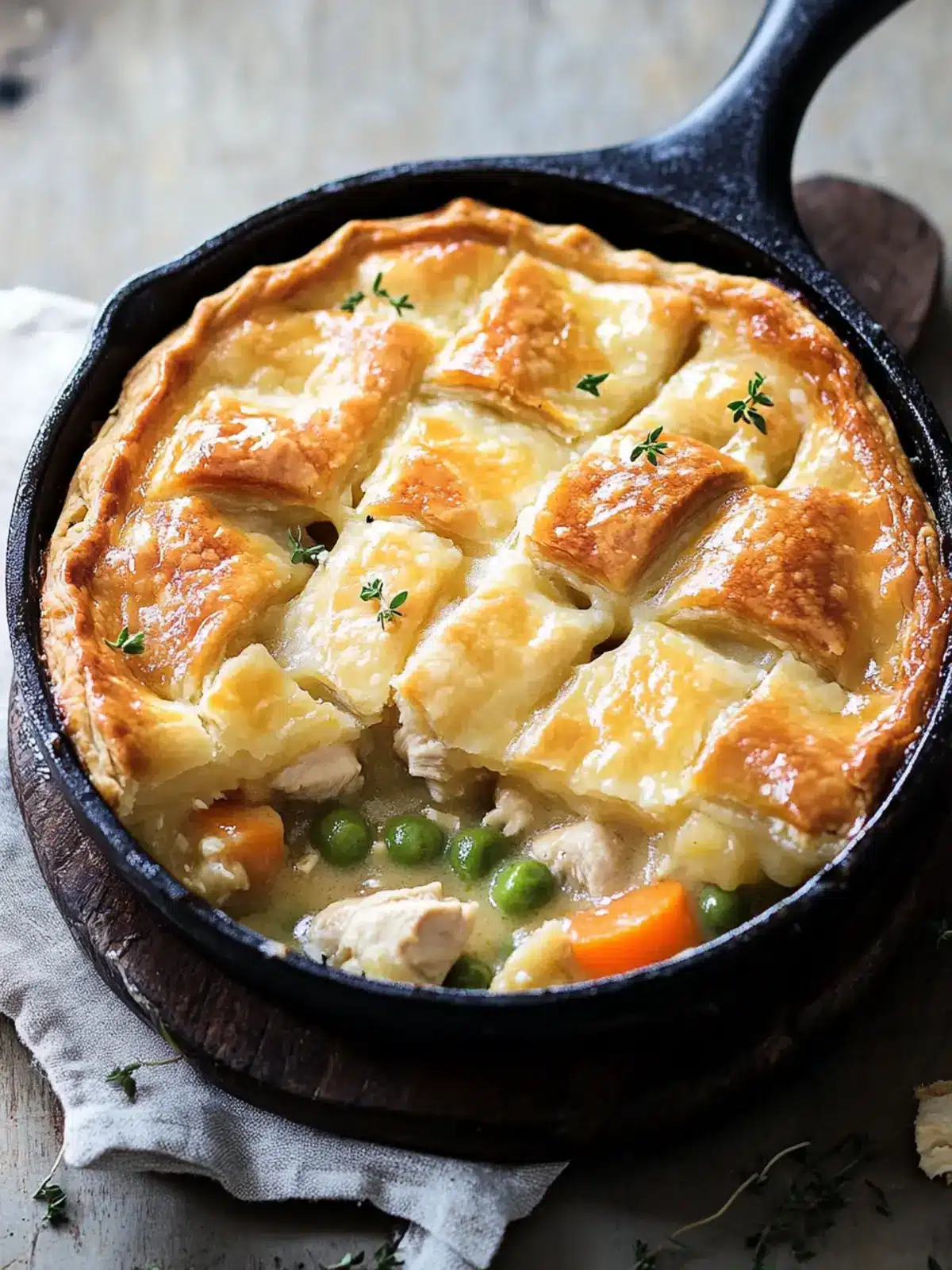Skillet Chicken Pot Pie: Cozy Comfort in Every Bite 4 Skillet Chicken Pot Pie