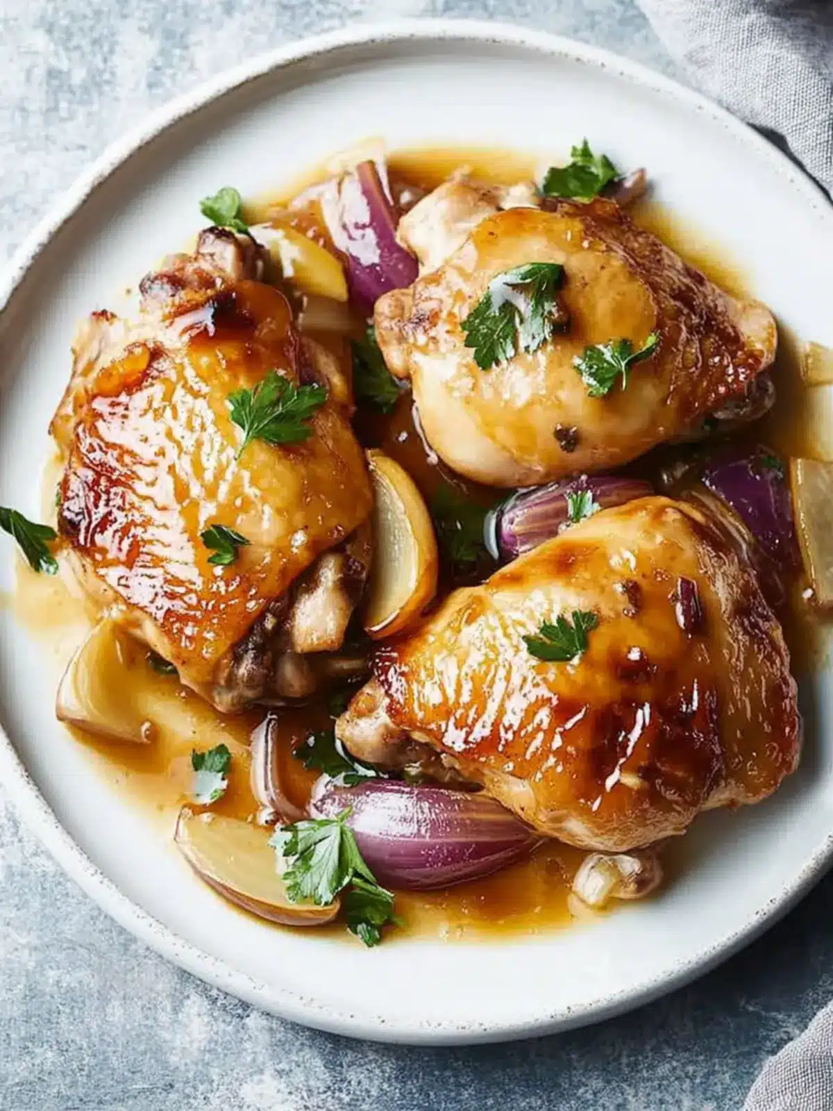 Honey-Glazed Chicken and Shallots: A Flavorful One-Pan Wonder 2 Honey-Glazed Chicken and Shallots