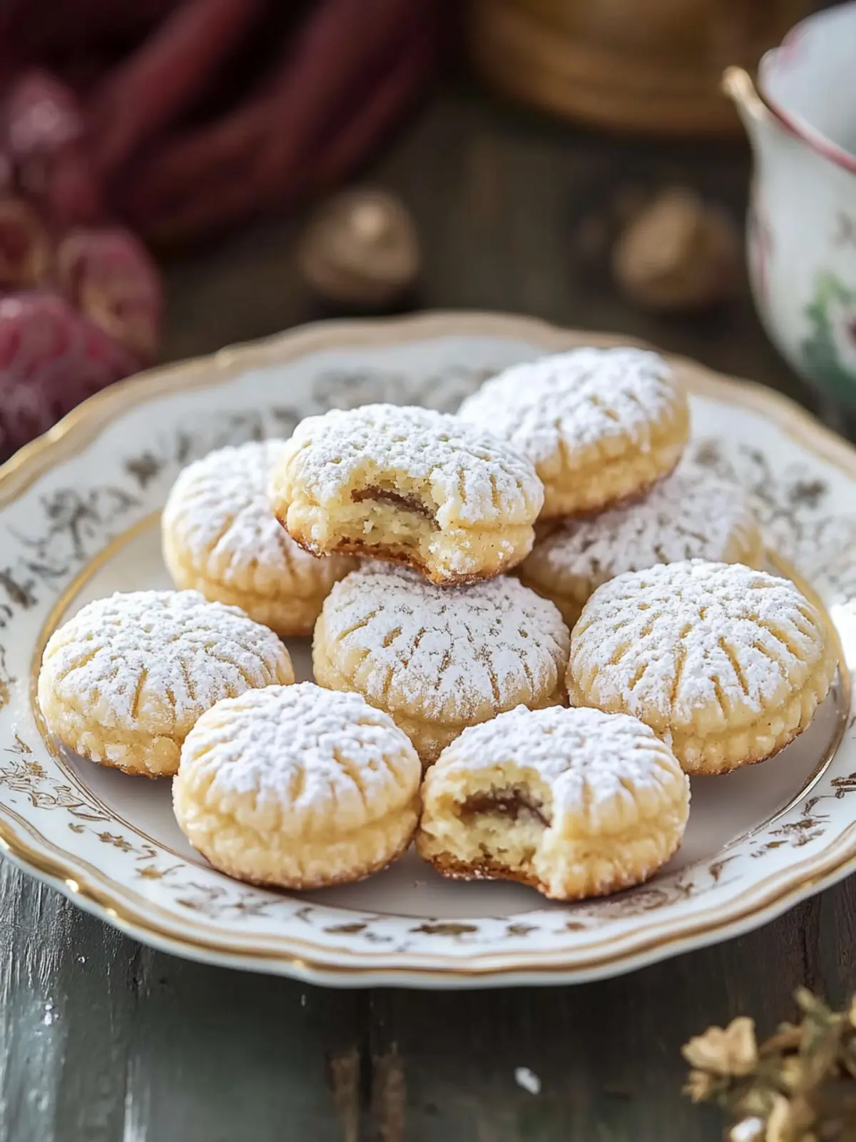 Melt-in-Your-Mouth Maamoul: Authentic Arabic Cookie Delight 3 Maamoul (Traditional Arabic Cookies)