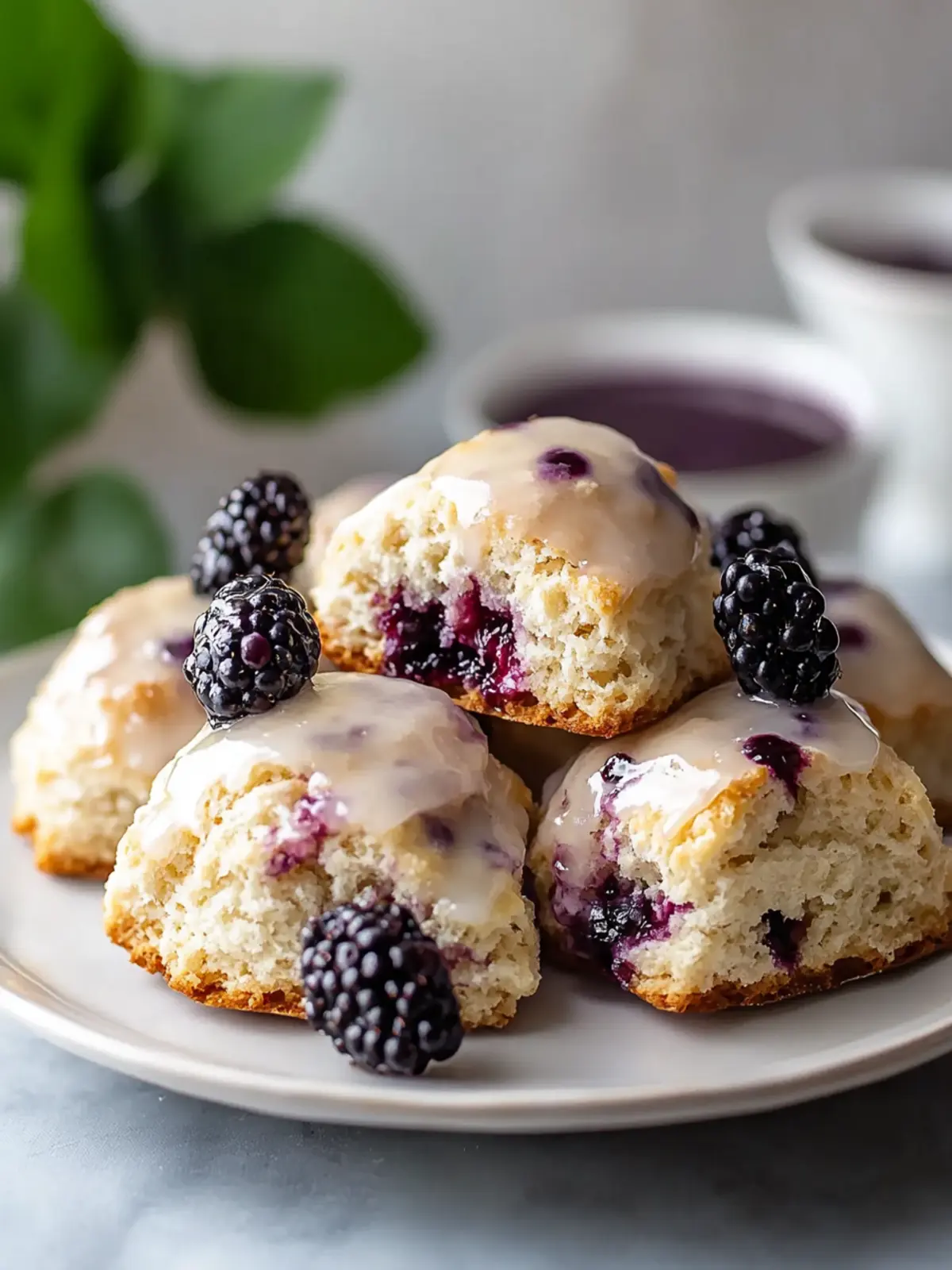 Mouthwatering Mulberry Scones With Glaze for Your Brunch Delight 2 Mulberry Scones With Glaze