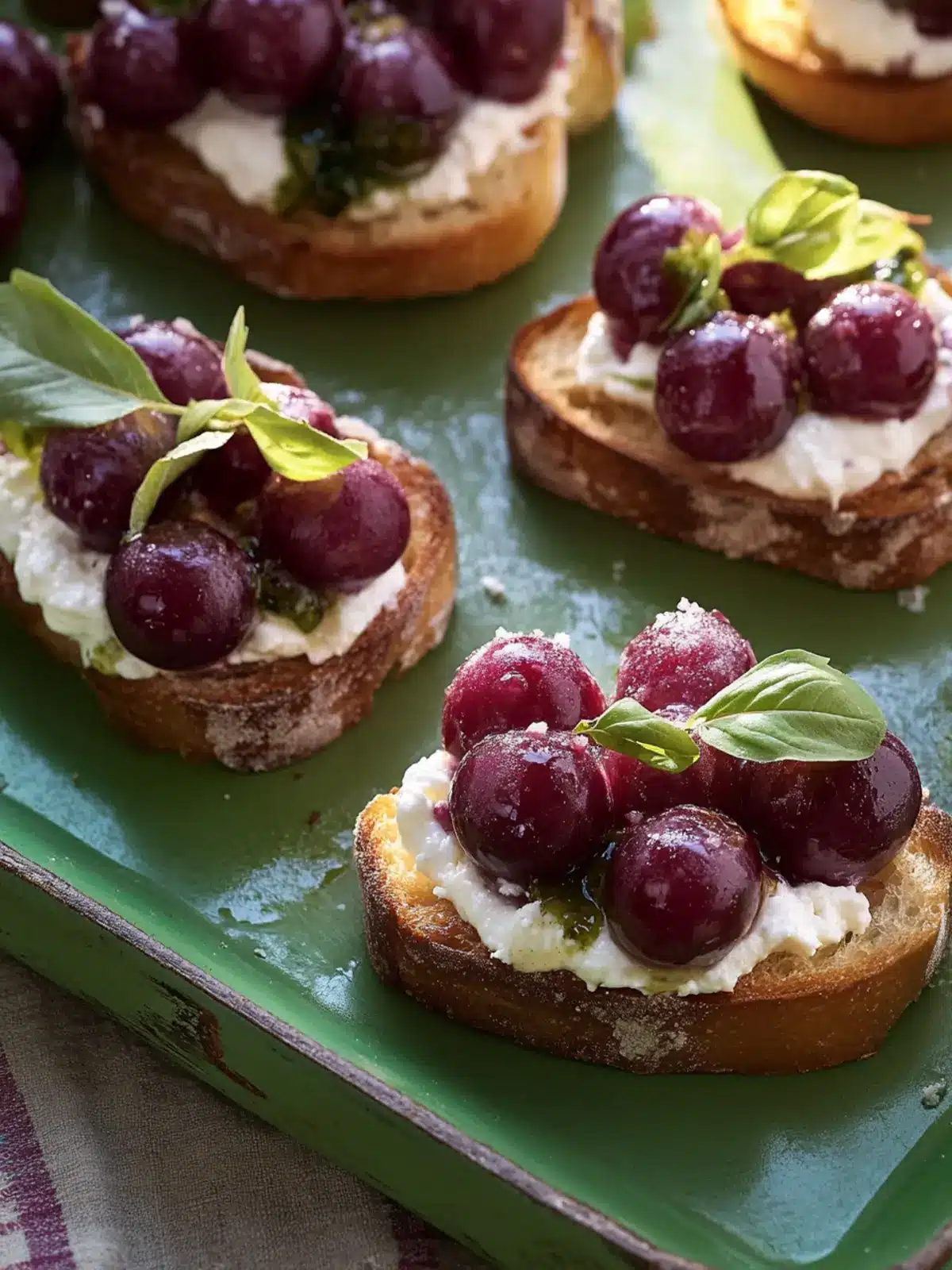 Roasted Grape and Ricotta Crostini: Your Sweet Valentine's Treat 4 Roasted Grape and Ricotta Crostini- Your sweet Valentine's Day Treat