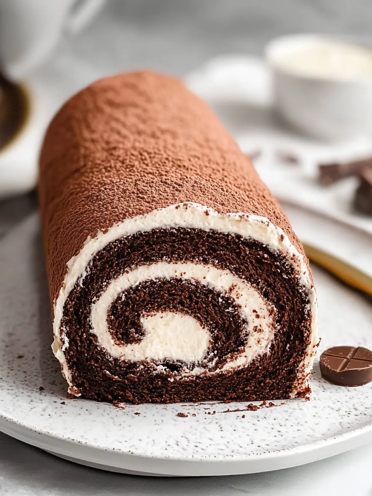 Decadent Double Chocolate Swiss Roll Cake for Chocolate Lovers 2 Double Chocolate Swiss Roll Cake