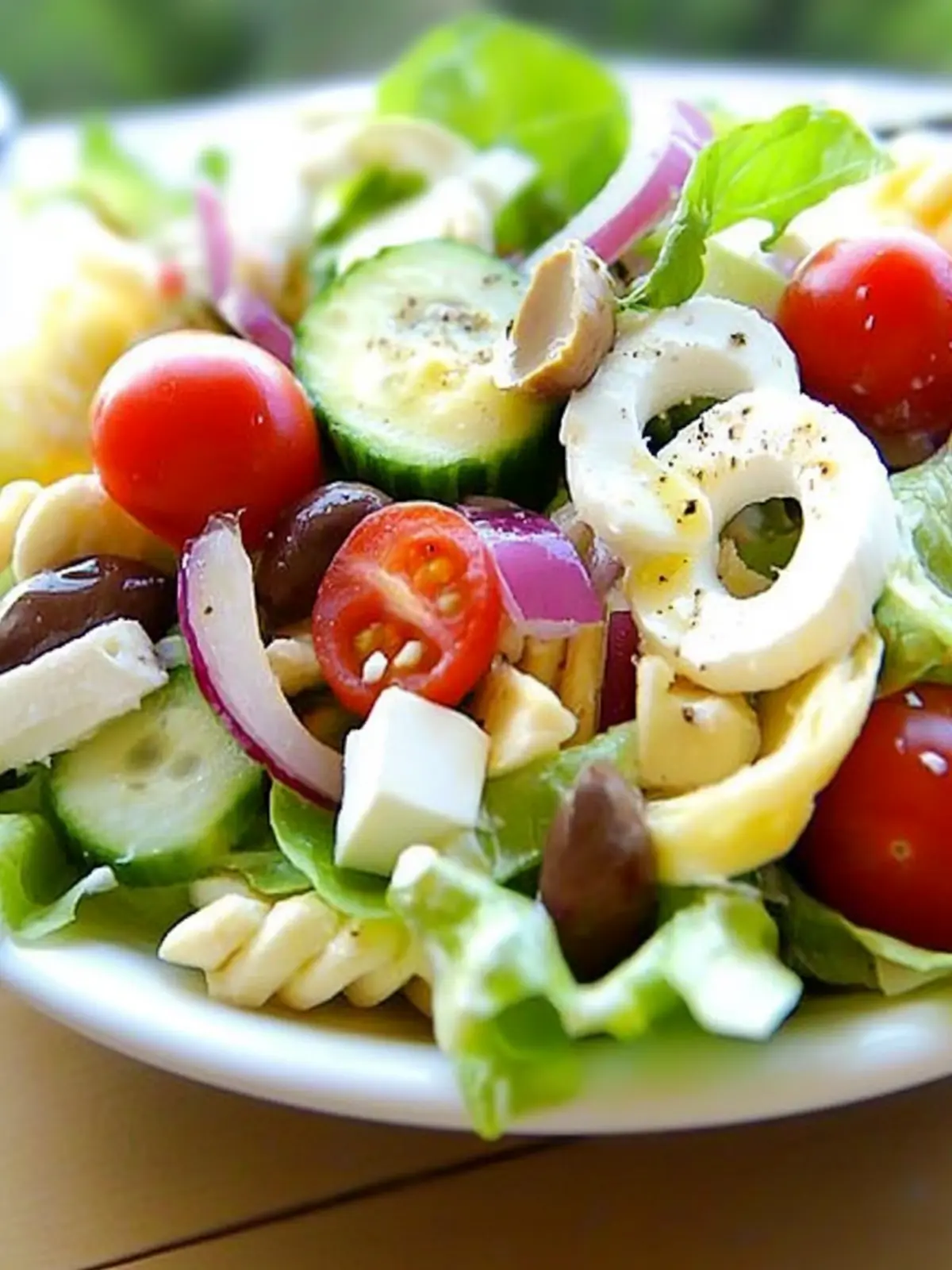 Revitalize Your Lunch: Easy Greek Salad with Creamy Yogurt Dressing 2 Easy Greek Salad with a Creamy Yogurt Dressing