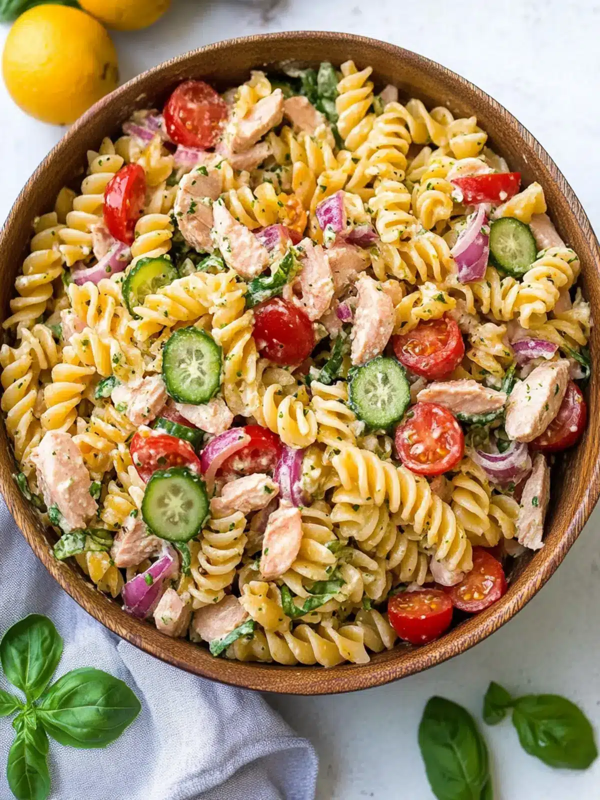 Zesty Tuna Pasta Salad for a Quick Mediterranean Twist 3 Tuna Pasta Salad
