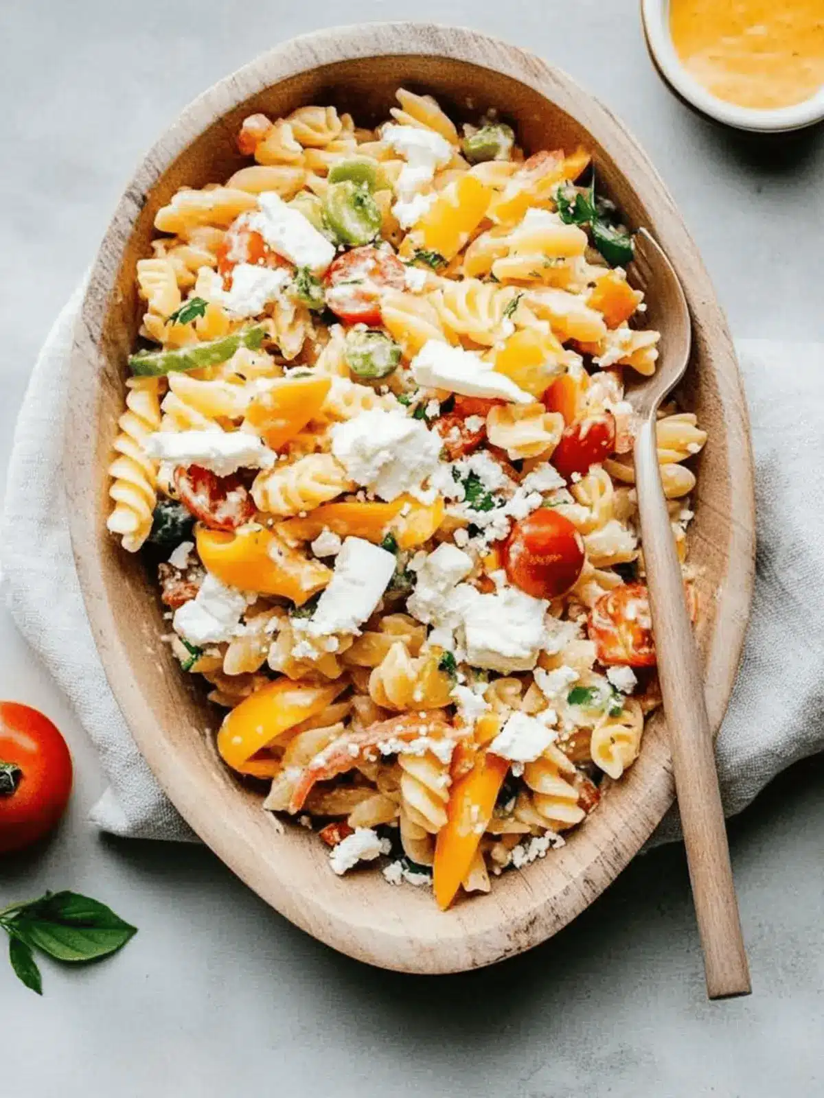 Savor Healthy Greek Pasta Salad with Creamy Feta Dressing 3 Healthy Greek Pasta Salad with Creamy Feta Dressing