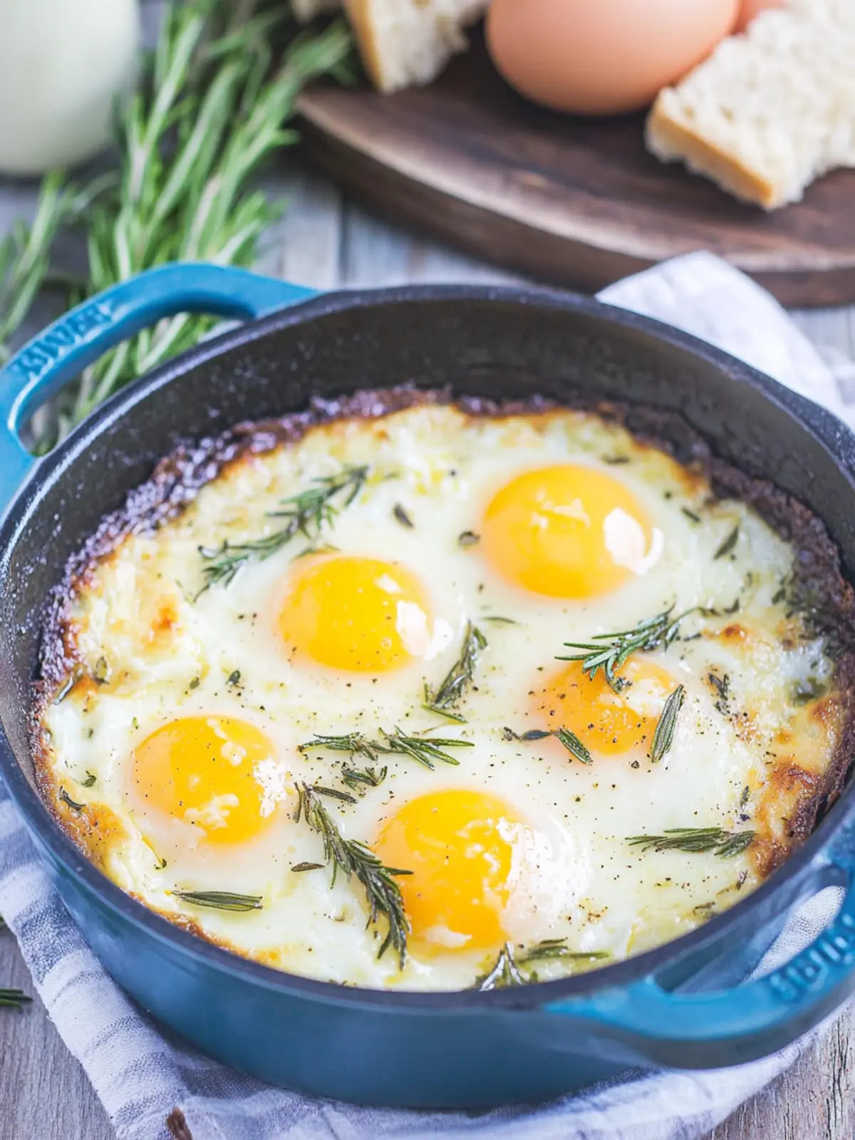 Baked Eggs with Rosemary and Thyme: An Easy, Savory Delight 3 Baked Eggs with Rosemary and Thyme