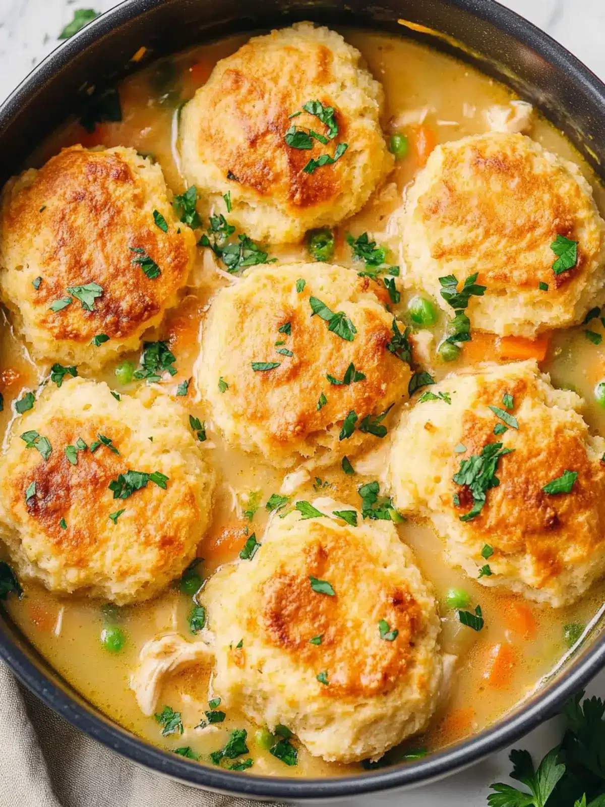 Savory Chicken Stew with Biscuit Topping for Cozy Evenings 3 Chicken Stew with Biscuit Topping