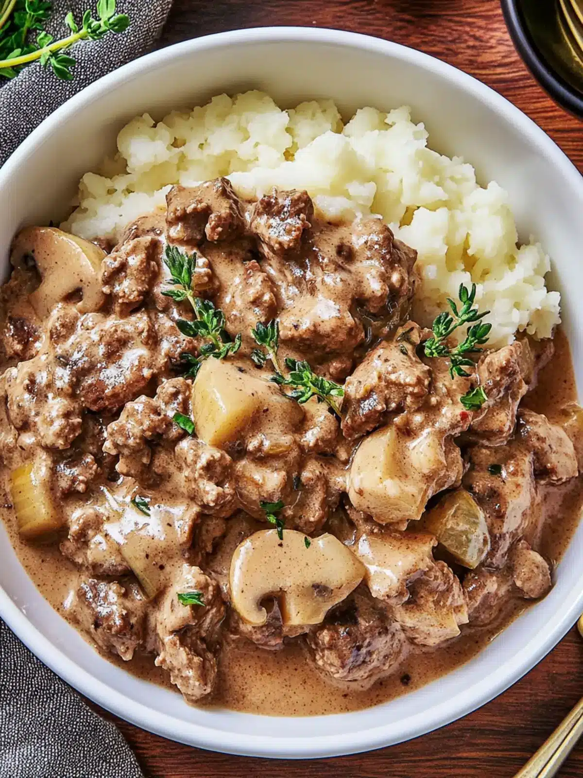 Delicious Keto Beef Stroganoff Over Creamy Cauliflower Rice 4 Keto Beef Stroganoff