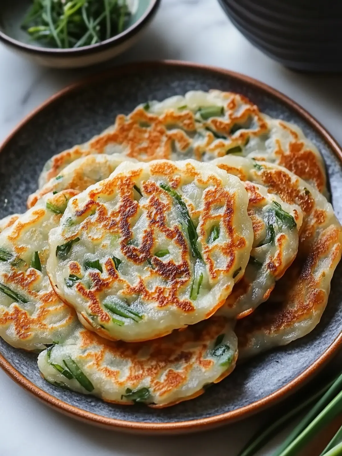 Crispy Rice Paper Scallion Pancakes: Quick & Flavorful Delight 3 Rice Paper Scallion Pancakes